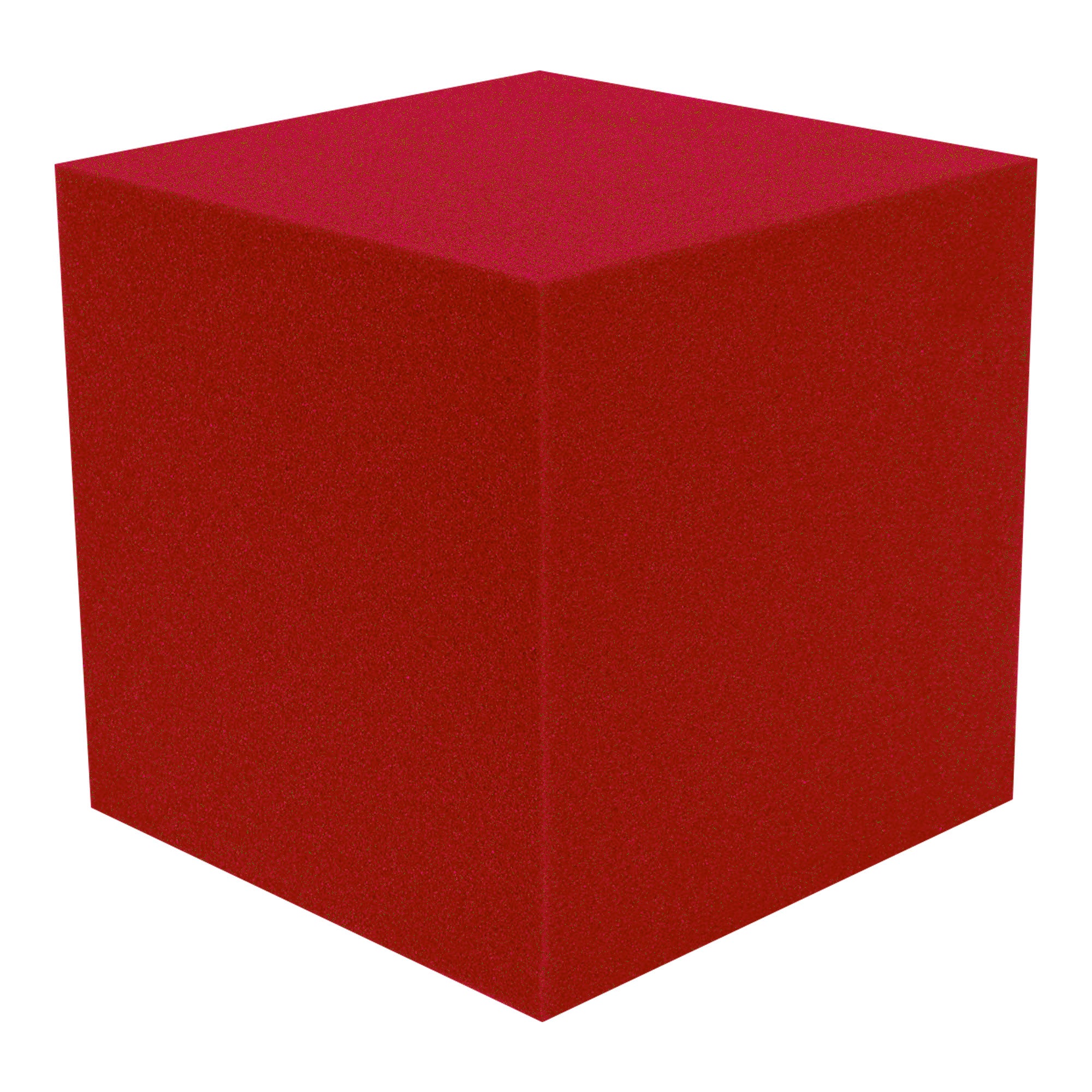 Performance Audio 12" x 12" x 12" Corner Cube Acoustic Foam Block (Red, 2 Pack)