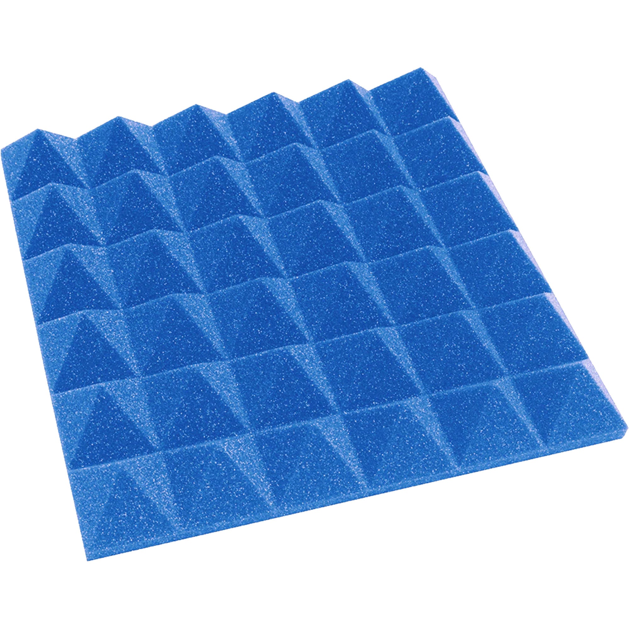 Performance Audio 12" x 12" x 2" Pyramid Acoustic Foam Tile (Blue, 48 Pack)