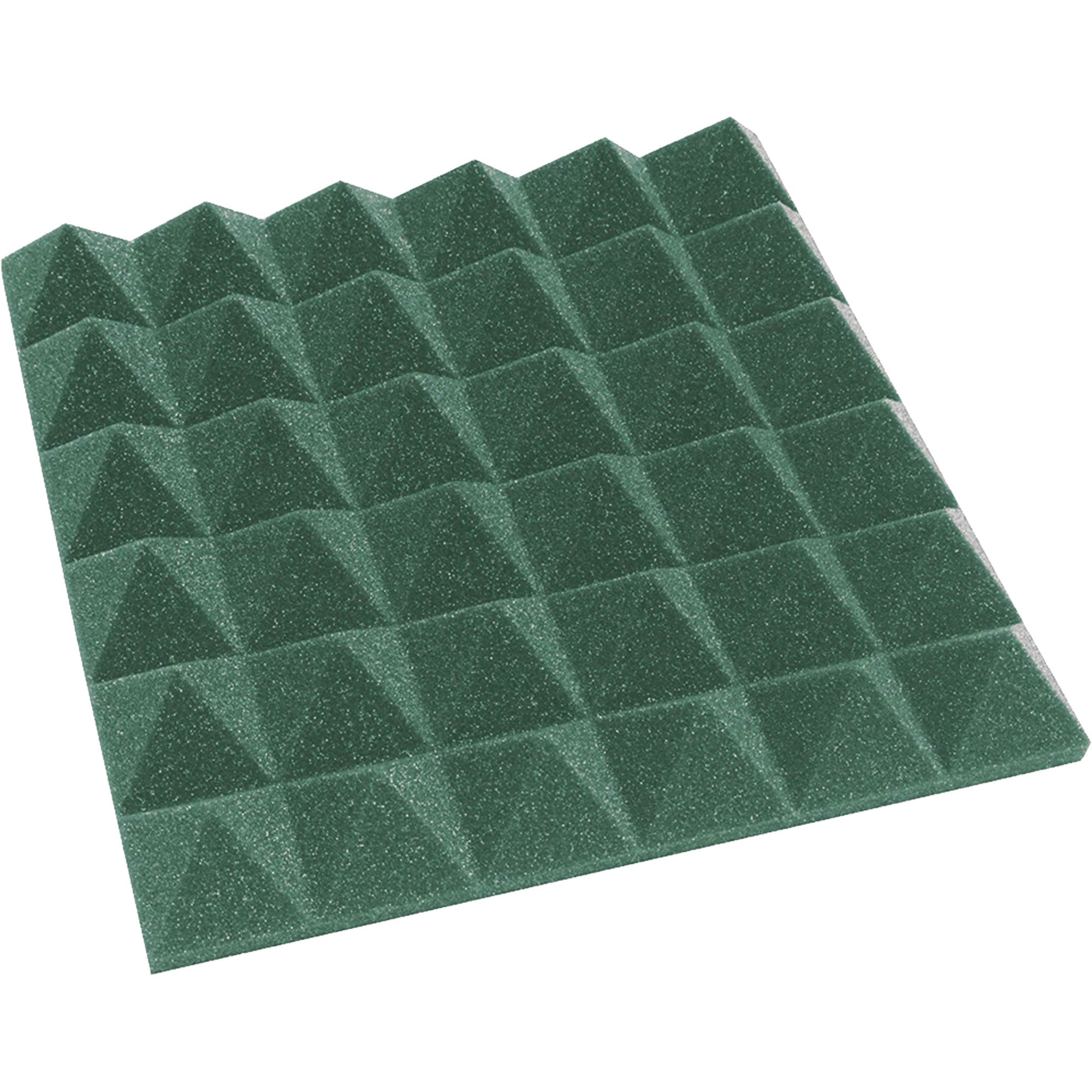 Performance Audio 12" x 12" x 2" Pyramid Acoustic Foam Tile (Forest Green, 96 Pack)