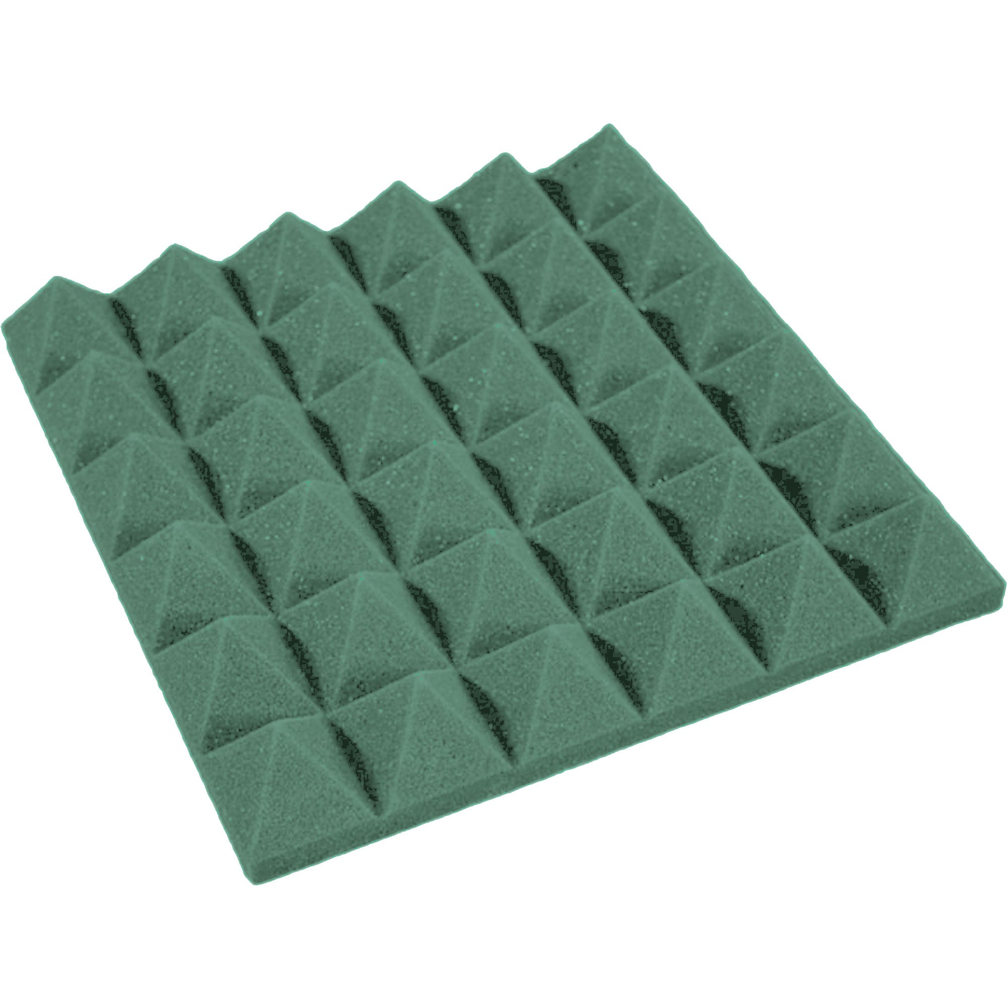 Performance Audio 12" x 12" x 2" Pyramid Acoustic Foam Tile (Forest Green, 96 Pack)