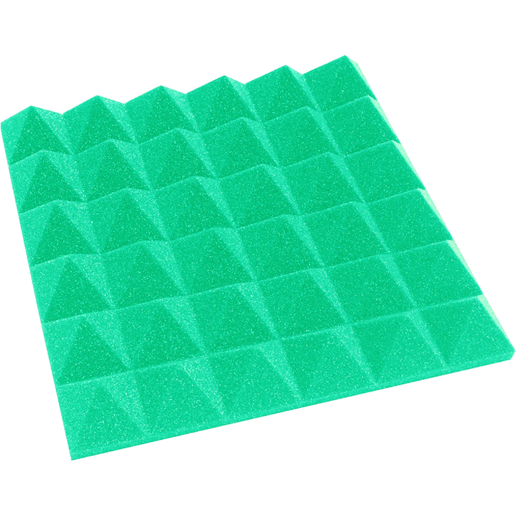 Performance Audio 12" x 12" x 2" Pyramid Acoustic Foam Tile (Kelly Green, 96 Pack)