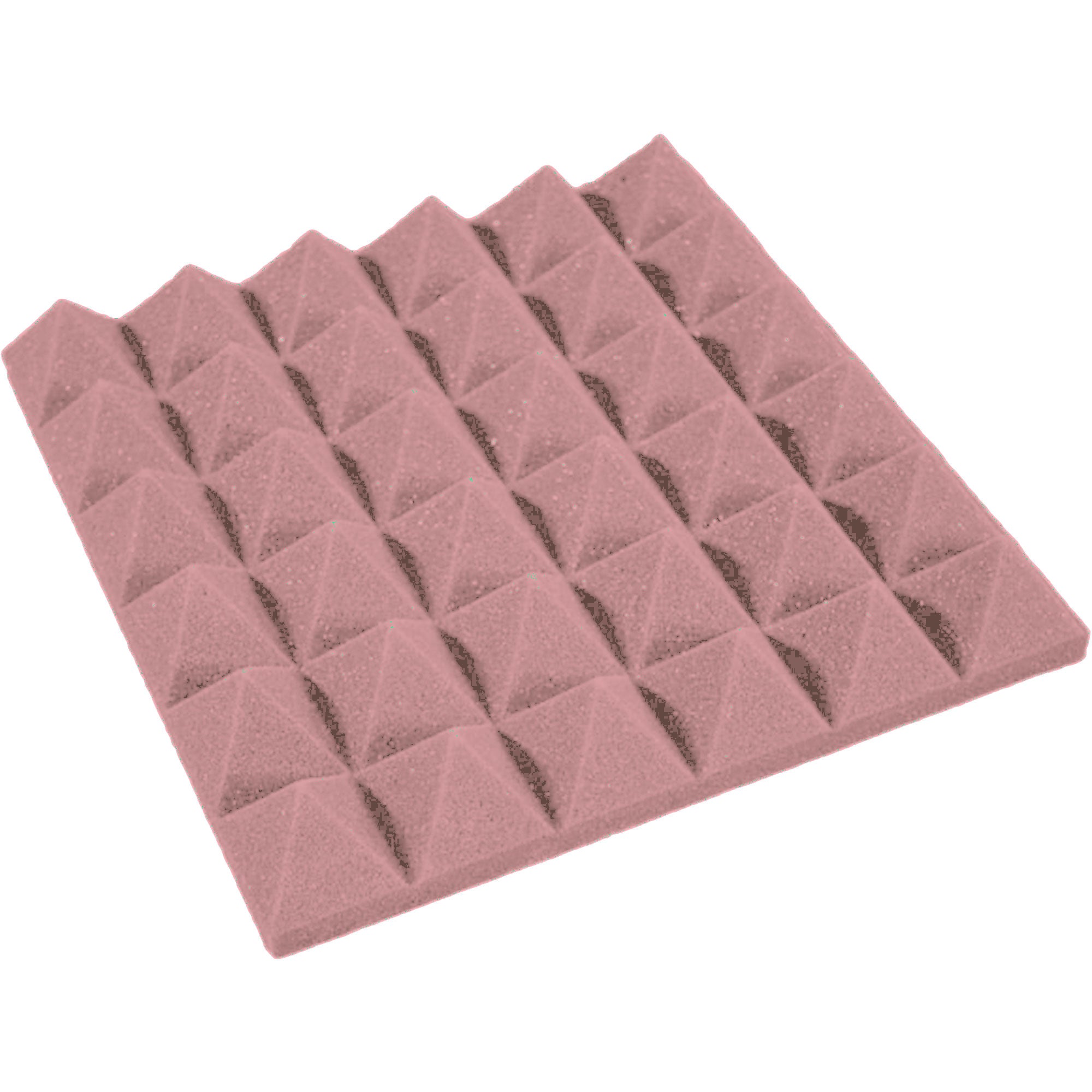 Performance Audio 12" x 12" x 2" Pyramid Acoustic Foam Tile (Rosy Beige, 48 Pack)