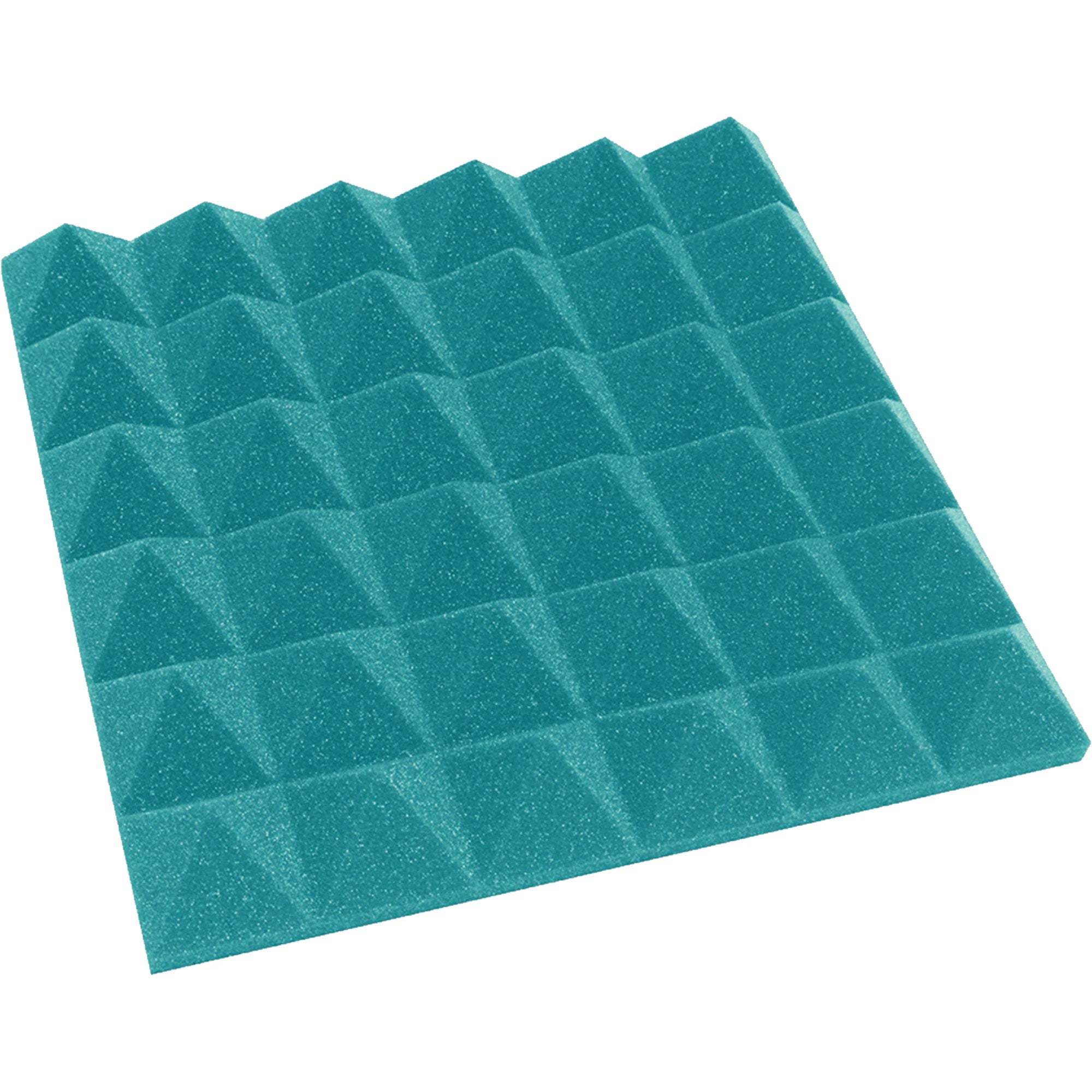 Performance Audio 12" x 12" x 2" Pyramid Acoustic Foam Tile (Teal, 48 Pack)