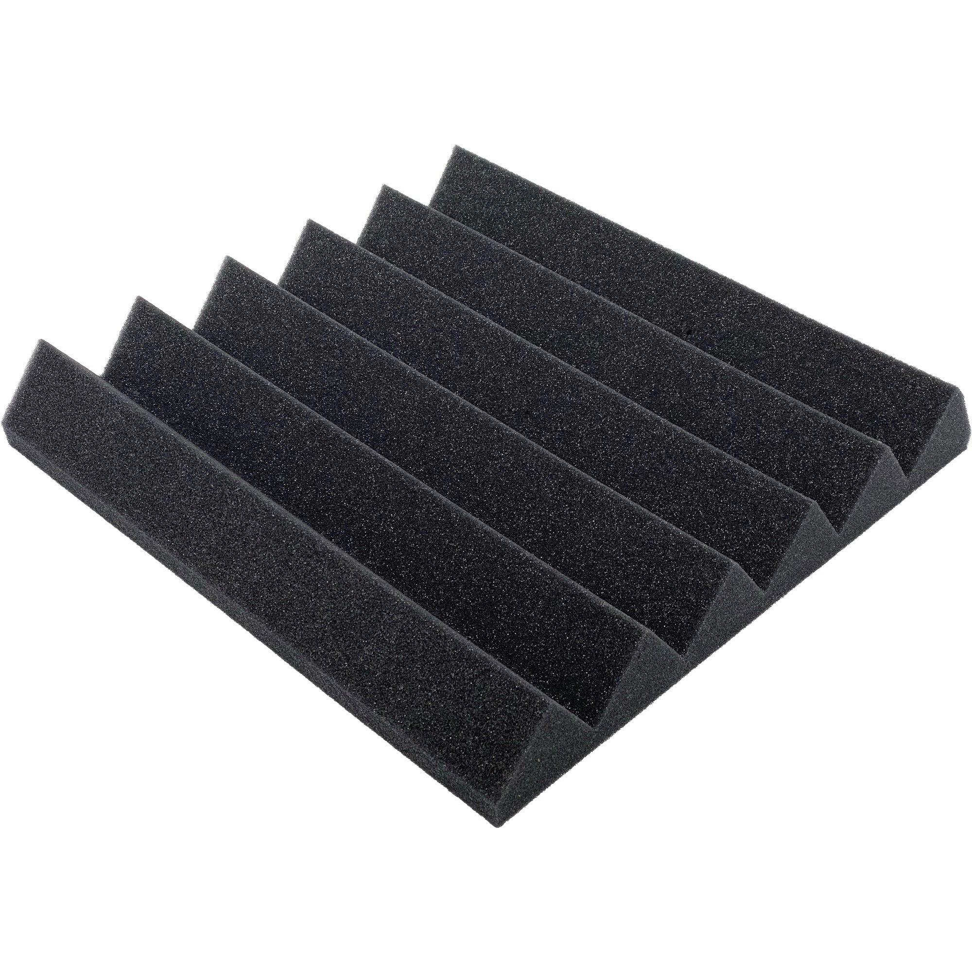 Performance Audio 12" x 12" x 2" Wedge Acoustic Foam Tile (Charcoal)