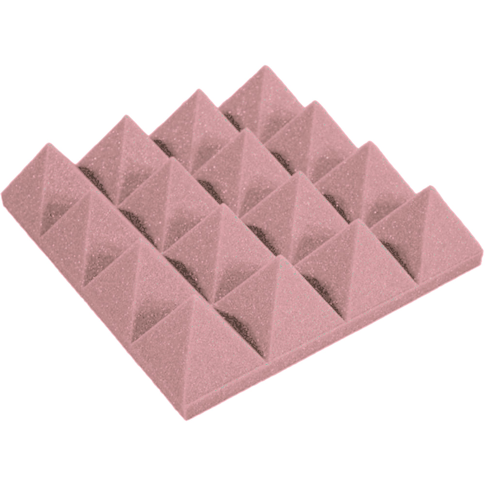 Performance Audio 12" x 12" x 3" Pyramid Acoustic Foam Tile (Rosy Beige, 48 Pack)