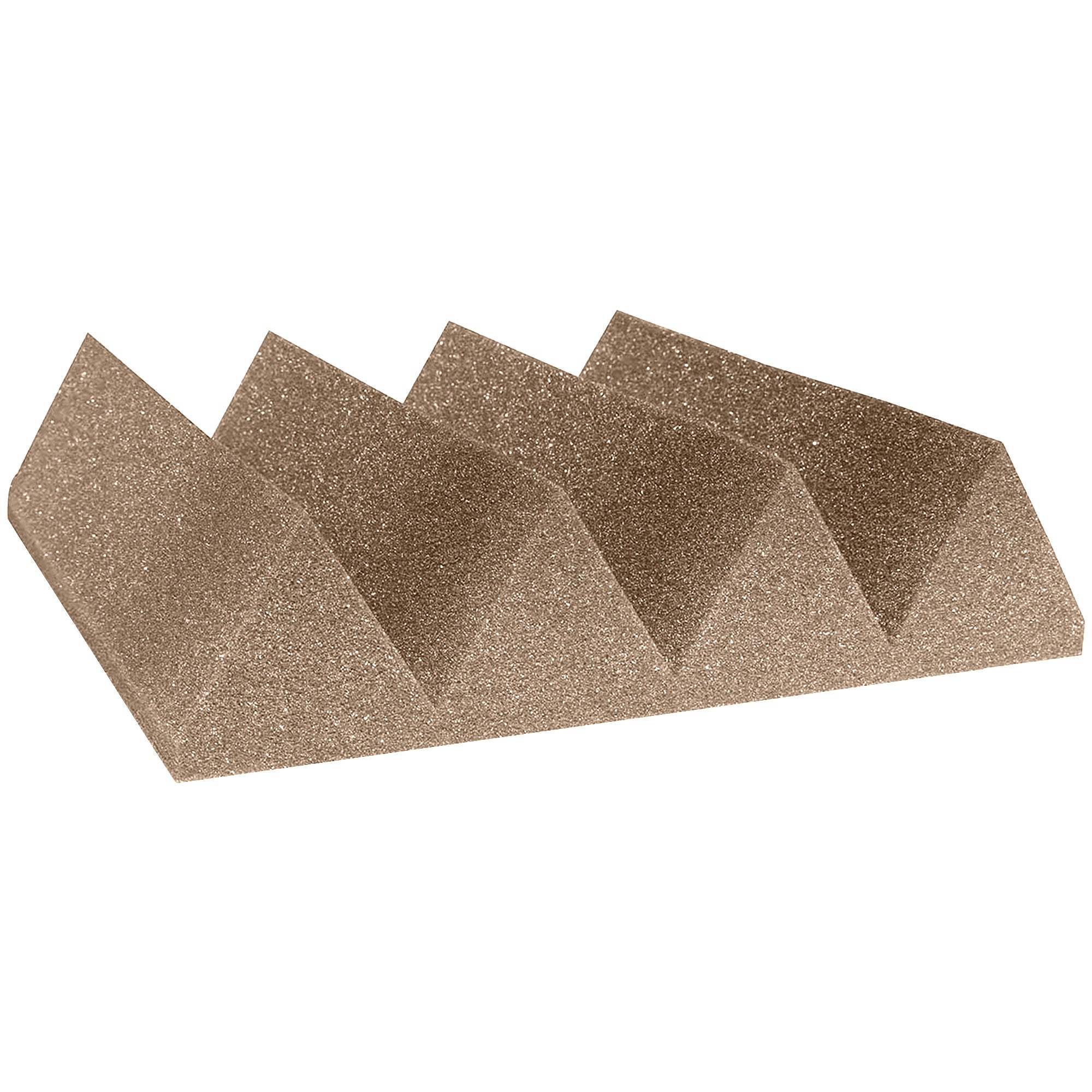 Performance Audio 12" x 12" x 3" Wedge Acoustic Foam Tile (Brown, 48 Pack)