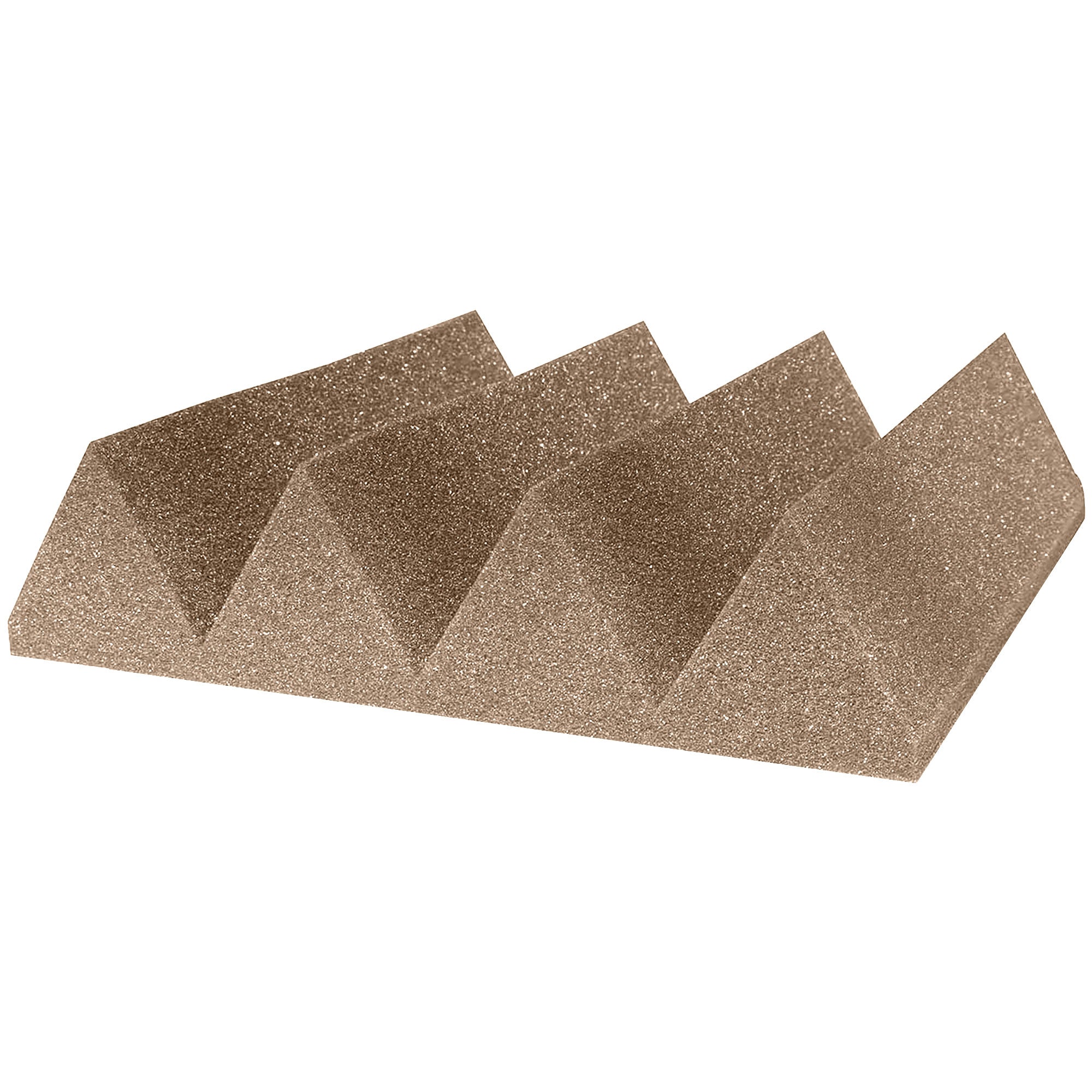 Performance Audio 12" x 12" x 3" Wedge Acoustic Foam Tile (Brown, 48 Pack)