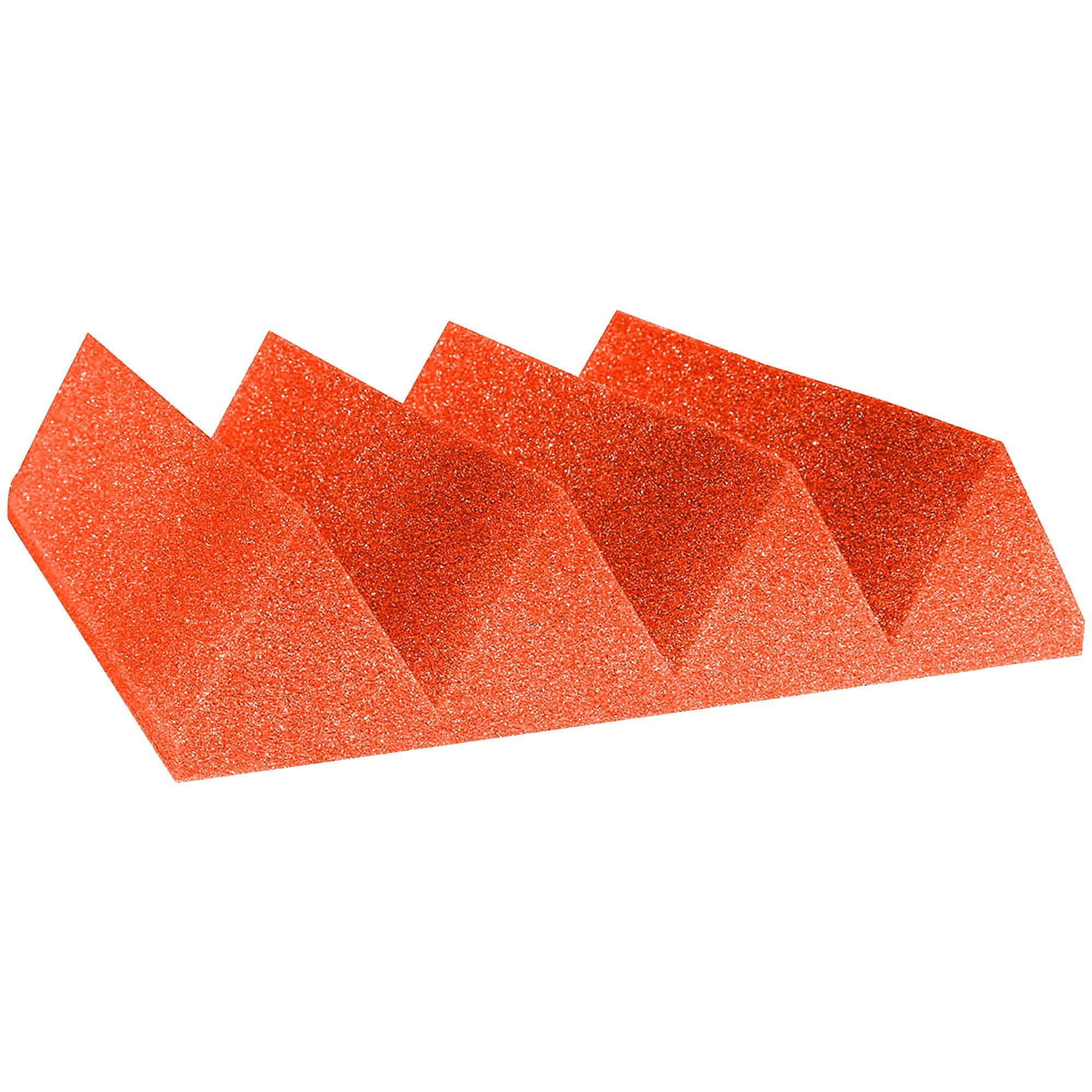 Performance Audio 12" x 12" x 3" Wedge Acoustic Foam Tile (Orange, 48 Pack)