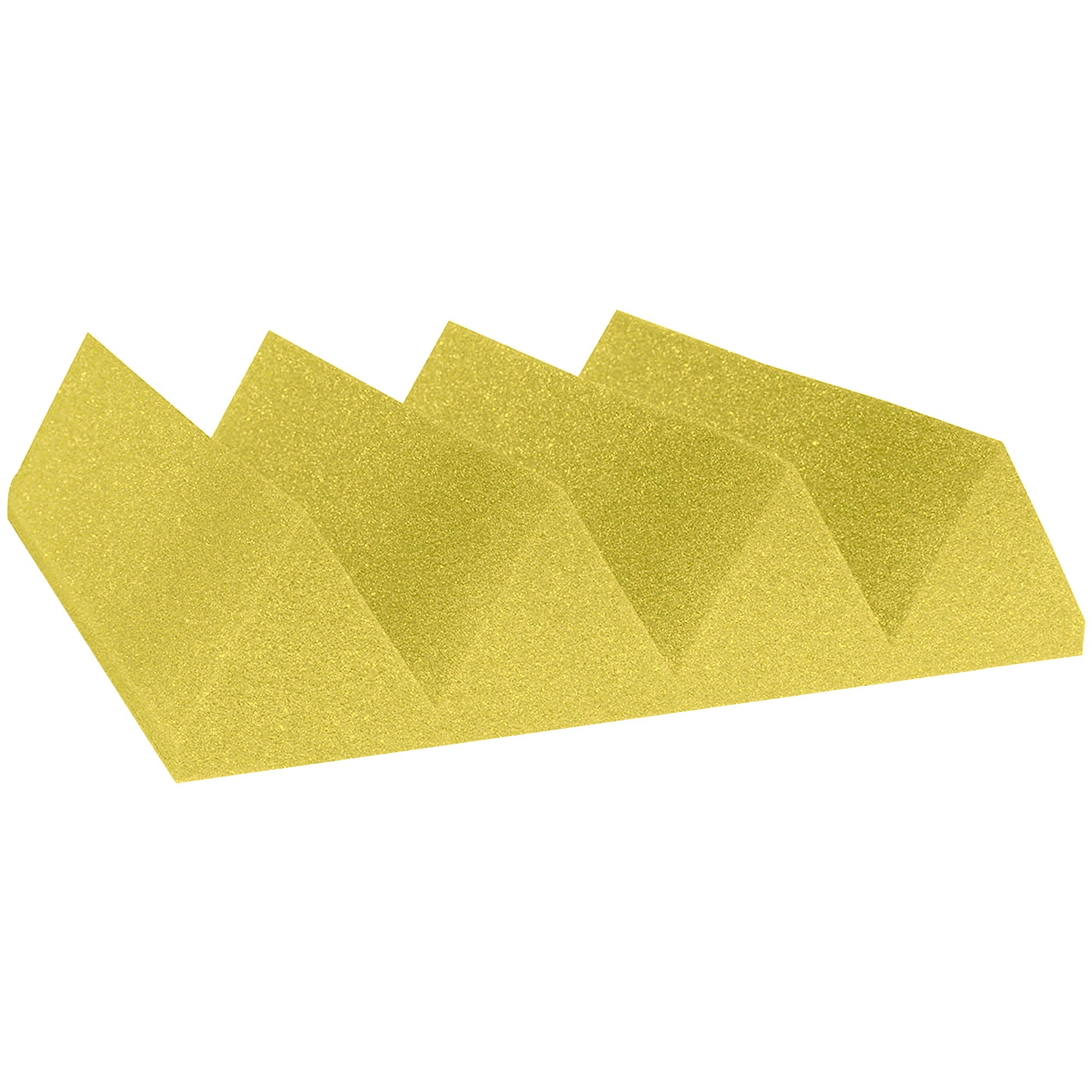 Performance Audio 12" x 12" x 3" Wedge Acoustic Foam Tile (Yellow, 48 Pack)