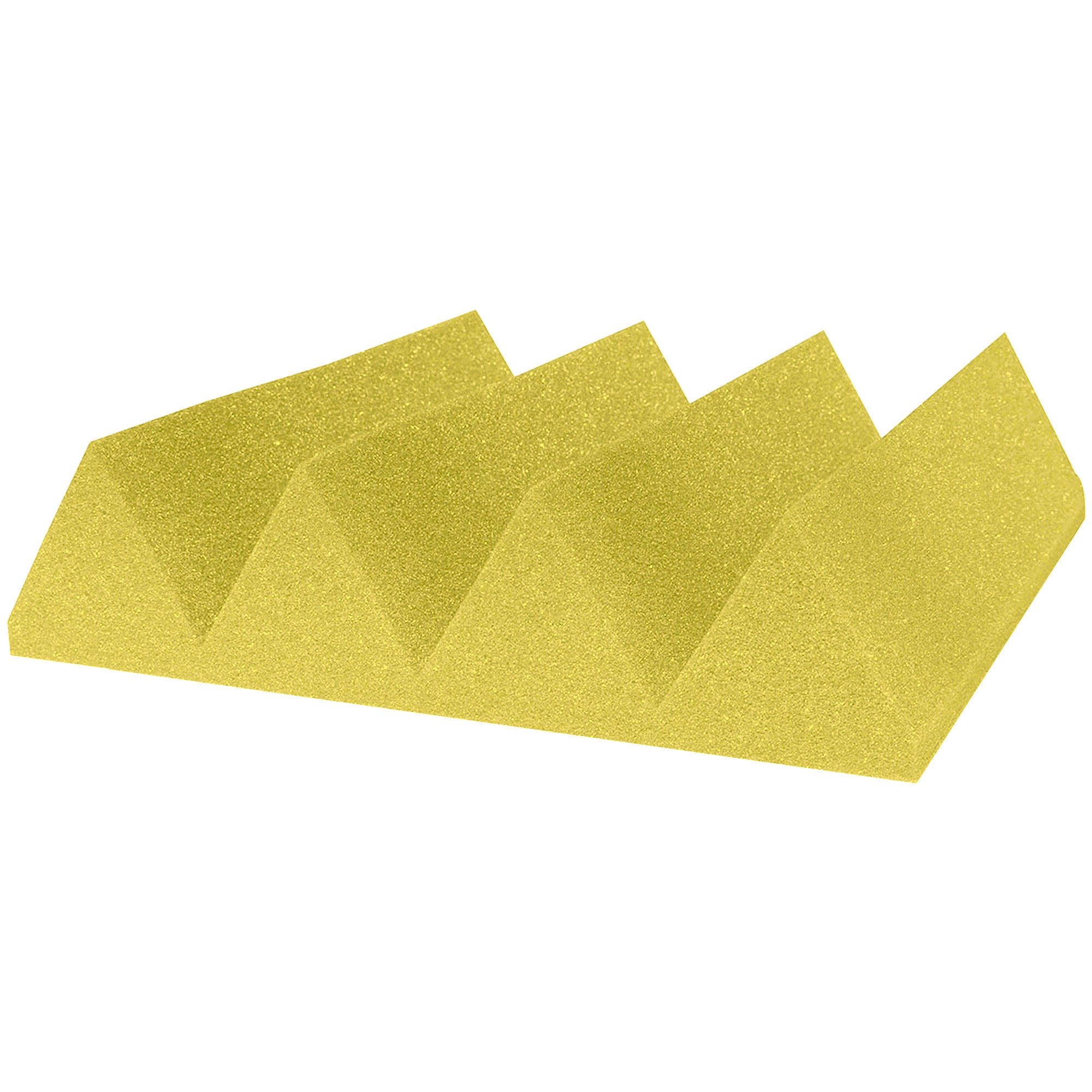 Performance Audio 12" x 12" x 3" Wedge Acoustic Foam Tile (Yellow, 48 Pack)