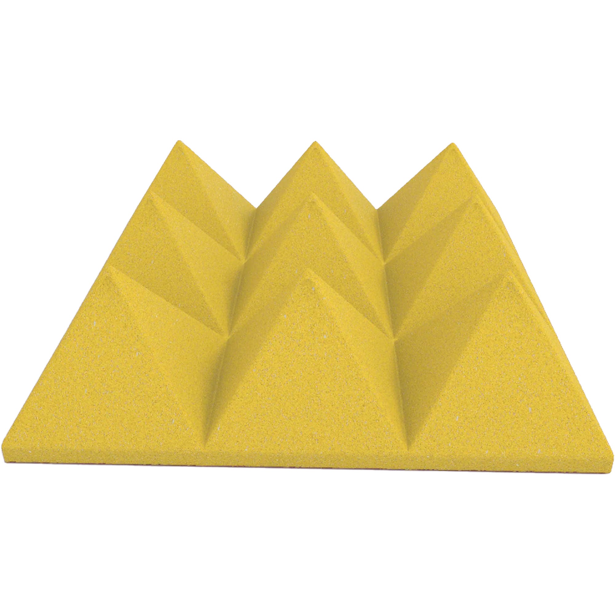 Performance Audio 12" x 12" x 4" Pyramid Acoustic Foam Tile (Yellow, 48 Pack)