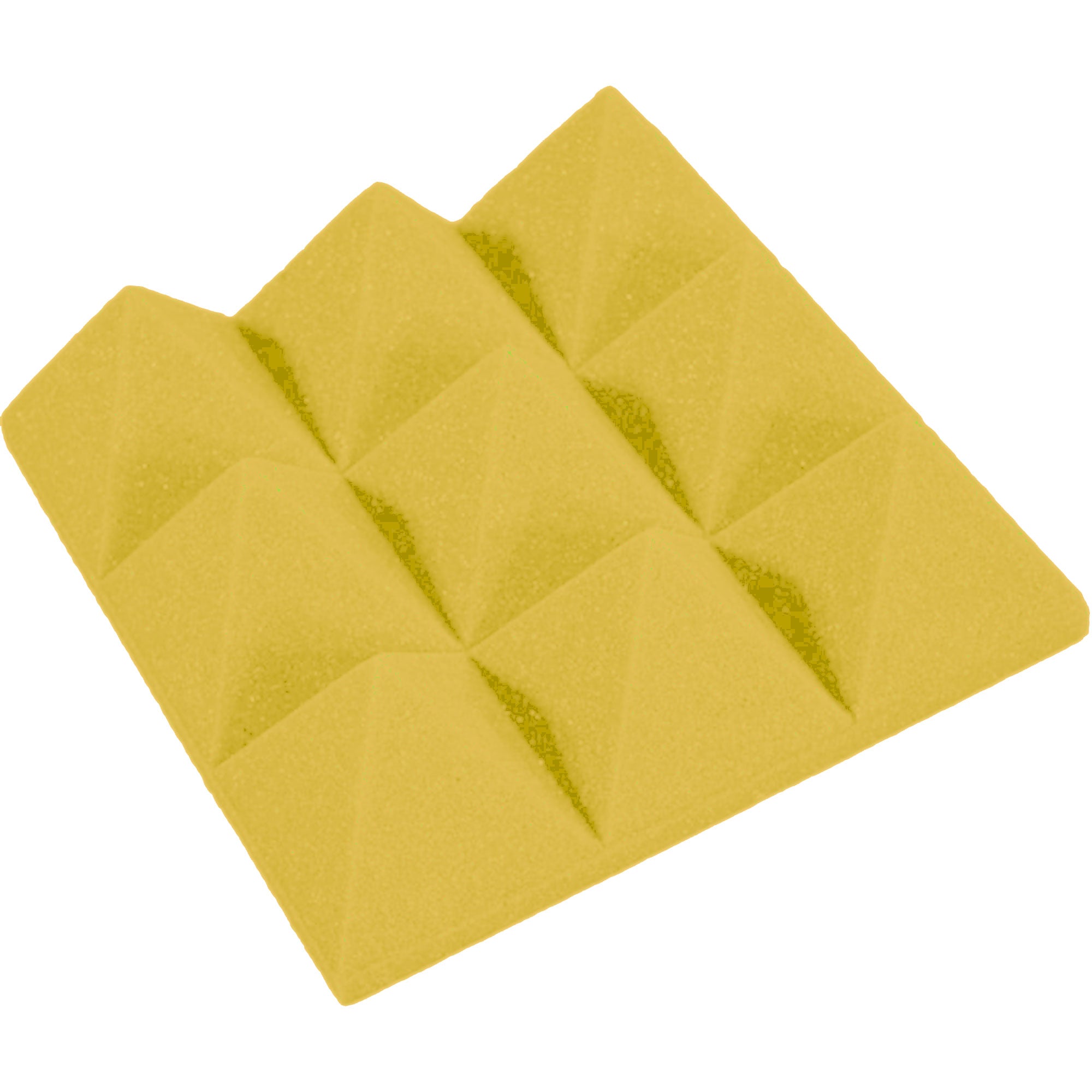 Performance Audio 12" x 12" x 4" Pyramid Acoustic Foam Tile (Yellow, 48 Pack)