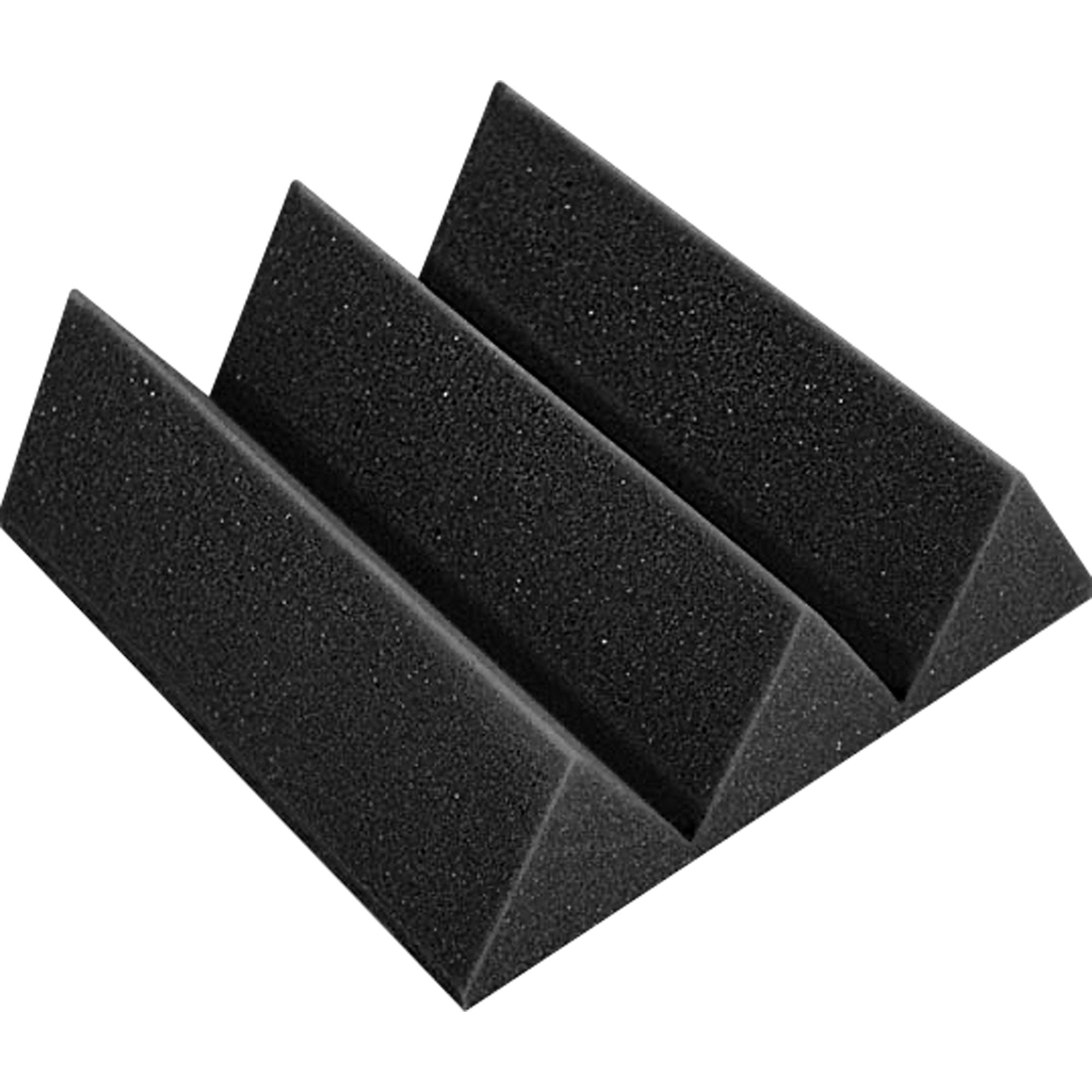 Performance Audio 12" x 12" x 4" Wedge Acoustic Foam Tile (Charcoal, 48 Pack)