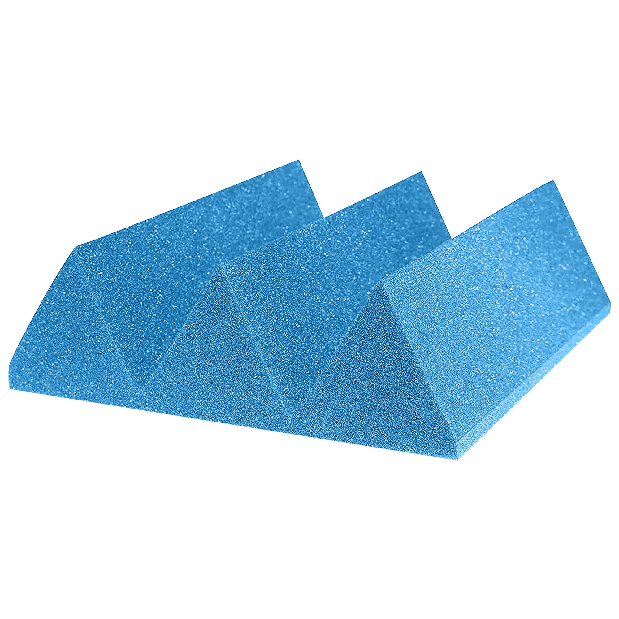 Performance Audio 12" x 12" x 4" Wedge Acoustic Foam Tile (Blue, 48 Pack)