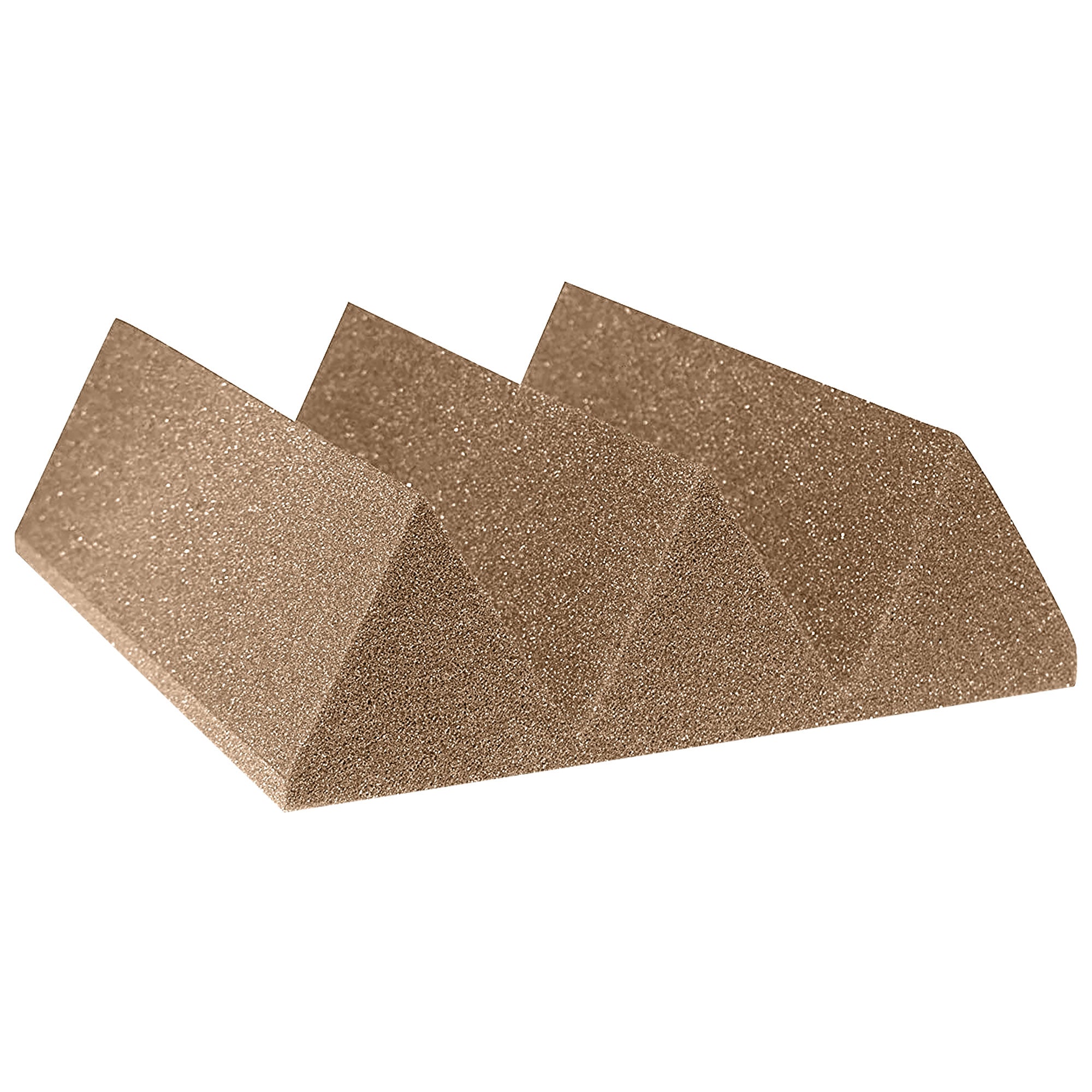 Performance Audio 12" x 12" x 4" Wedge Acoustic Foam Tile (Brown, 48 Pack)