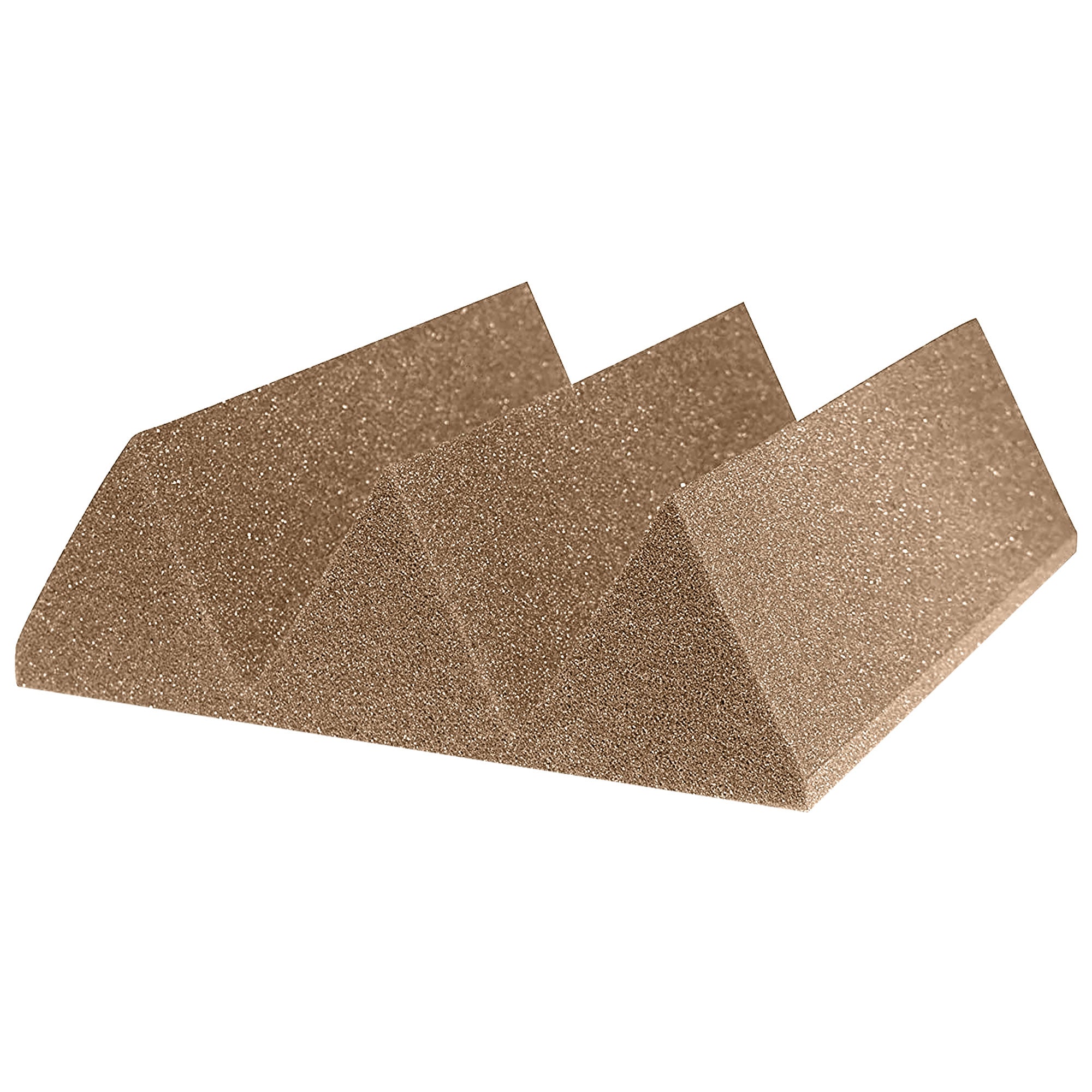 Performance Audio 12" x 12" x 4" Wedge Acoustic Foam Tile (Brown, 48 Pack)