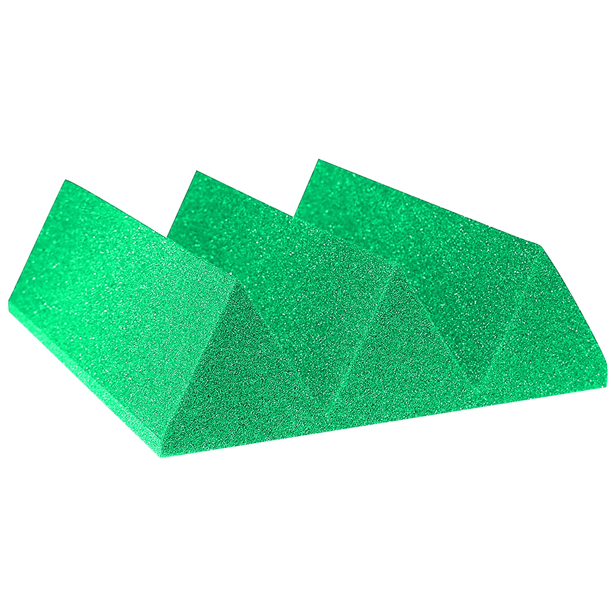 Performance Audio 12" x 12" x 4" Wedge Acoustic Foam Tile (Kelly Green, 96 Pack)