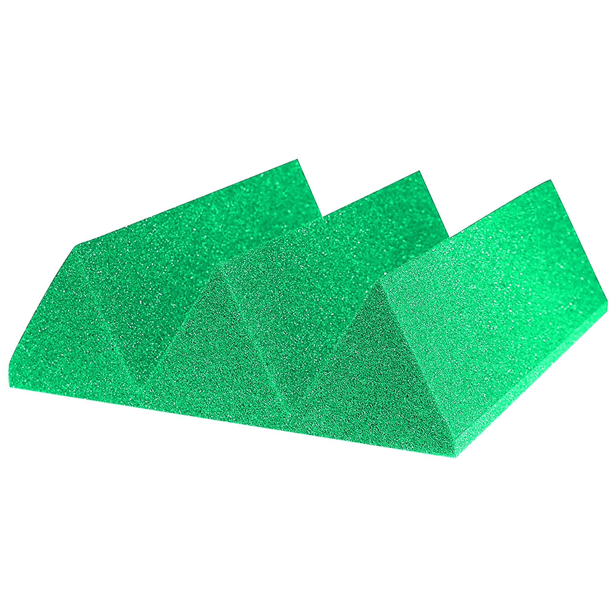 Performance Audio 12" x 12" x 4" Wedge Acoustic Foam Tile (Kelly Green, 96 Pack)