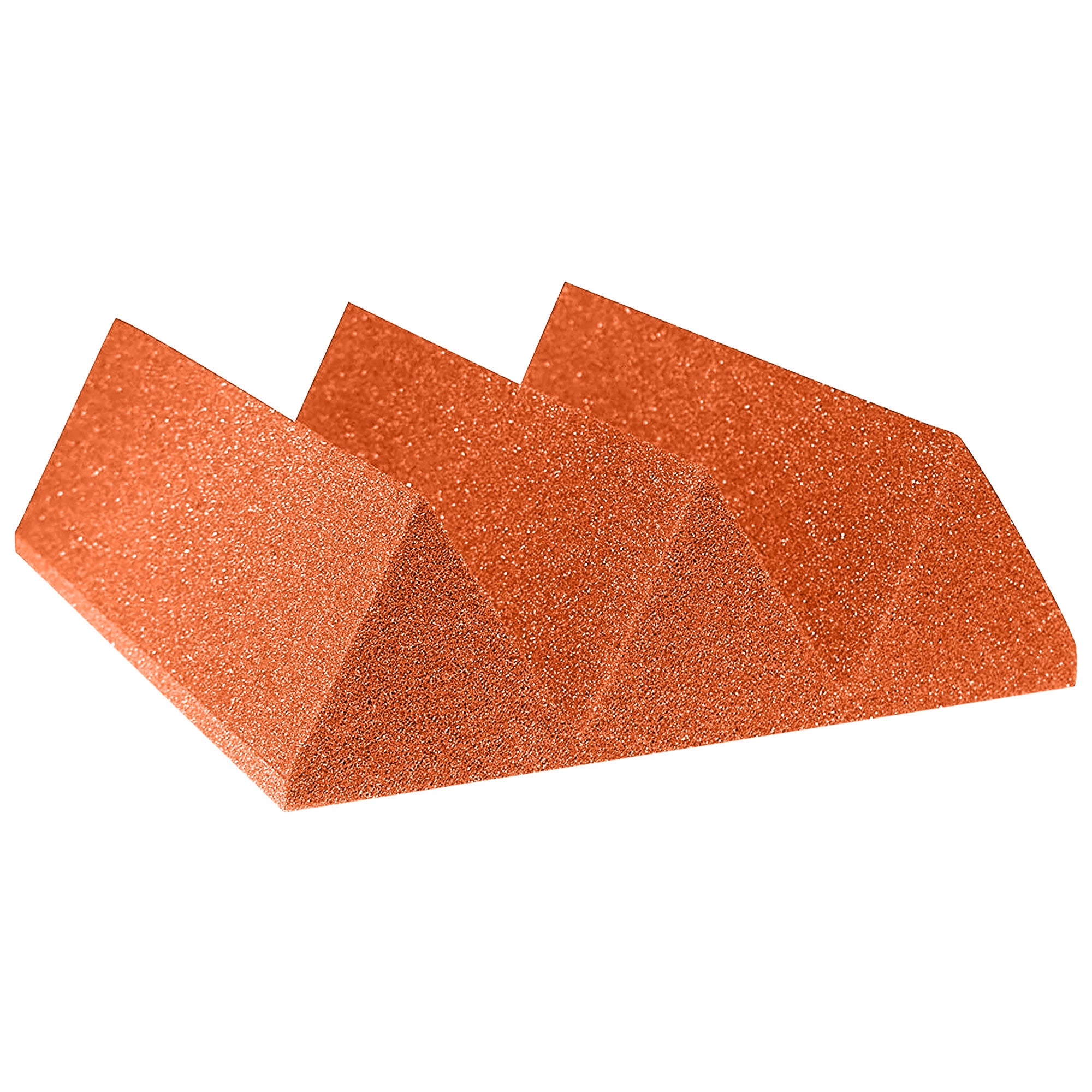 Performance Audio 12" x 12" x 4" Wedge Acoustic Foam Tile (Orange, 48 Pack)