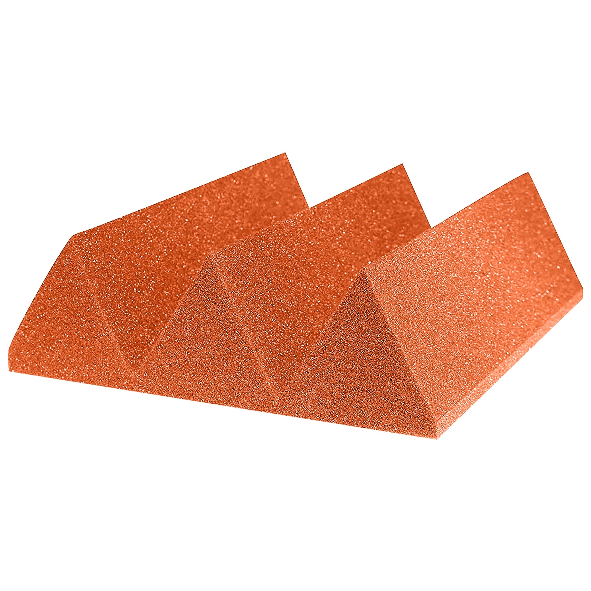 Performance Audio 12" x 12" x 4" Wedge Acoustic Foam Tile (Orange, 48 Pack)