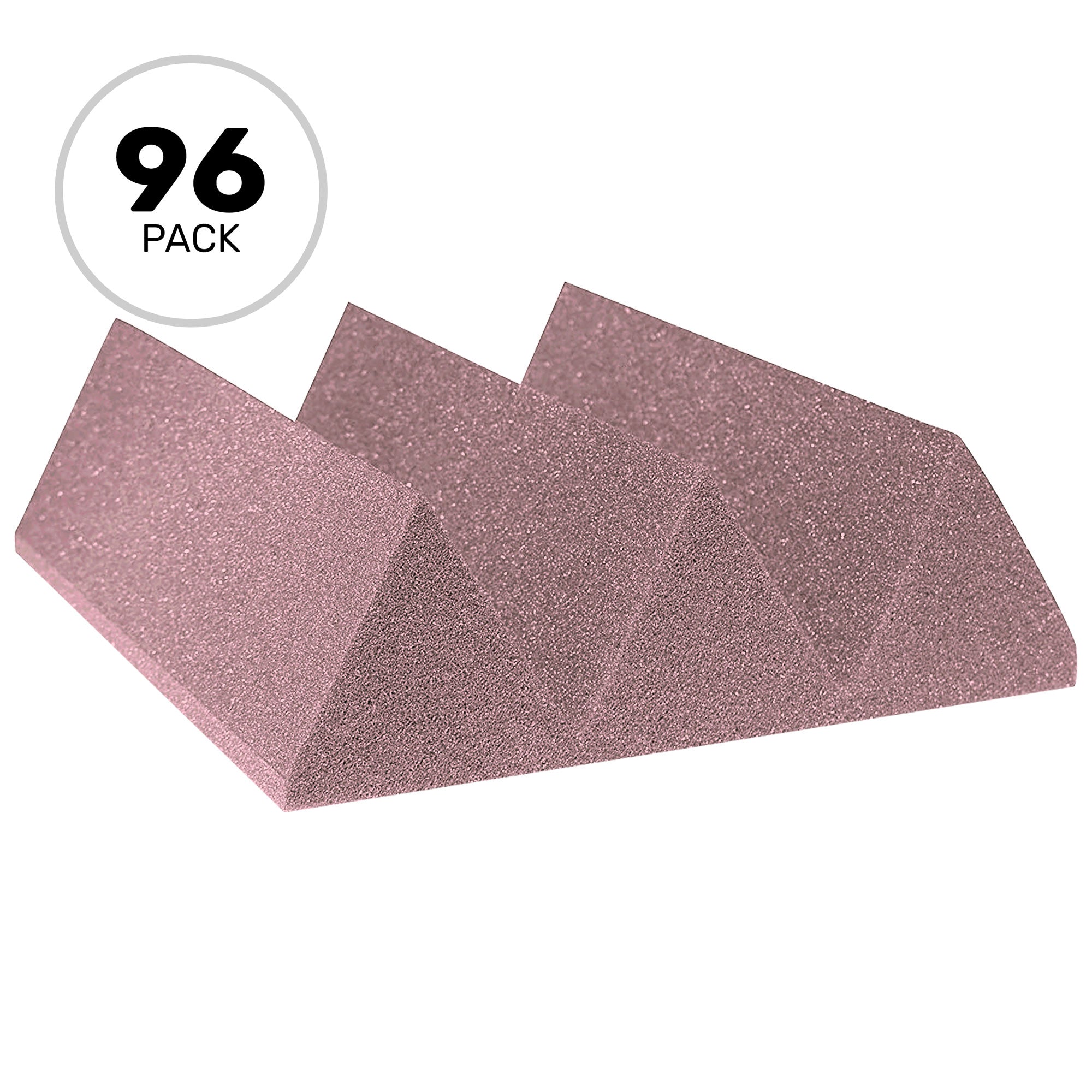 Performance Audio 12" x 12" x 4" Wedge Acoustic Foam Tile (Rosy Beige, 96 Pack)