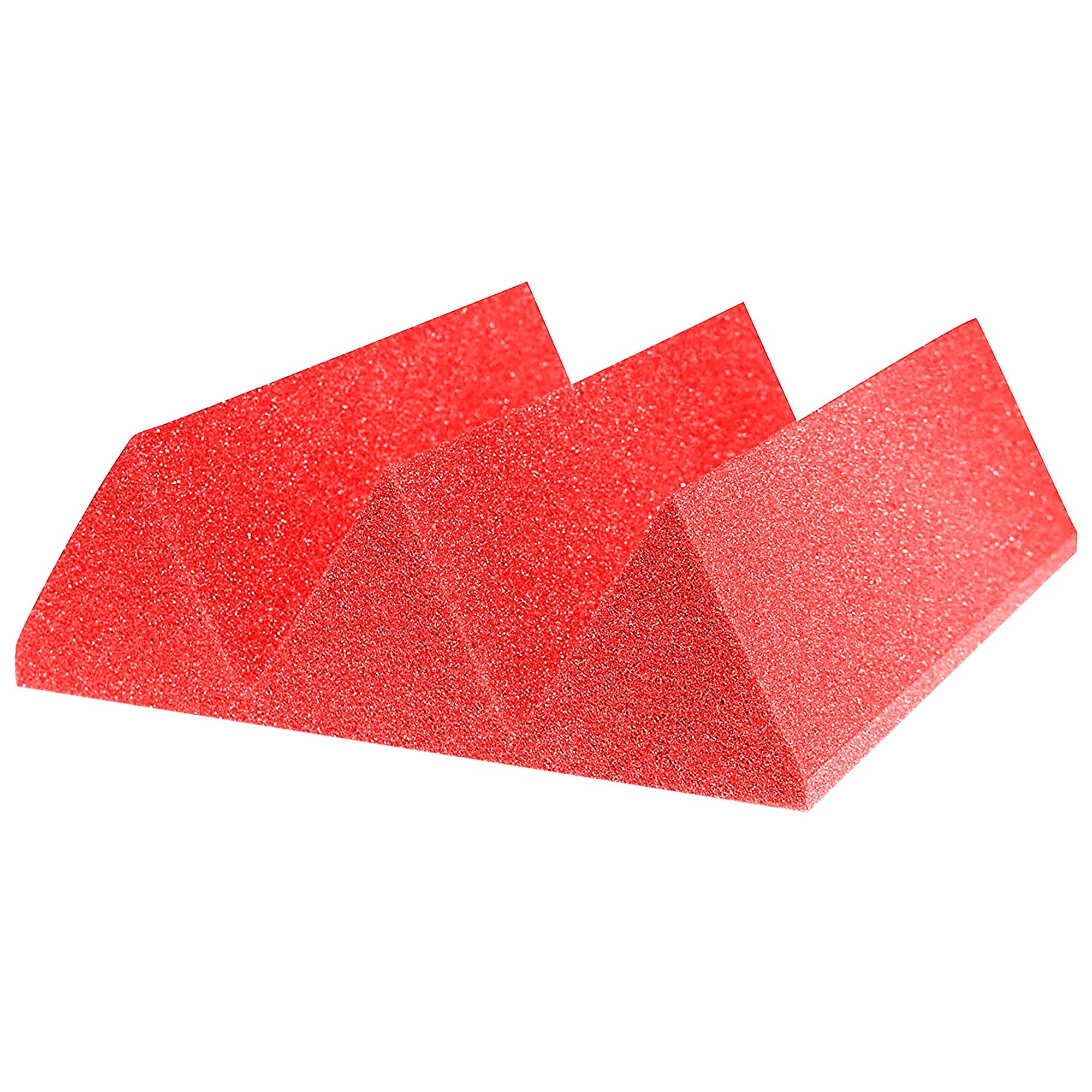 Performance Audio 12" x 12" x 4" Wedge Acoustic Foam Tile (Red, 96 Pack)