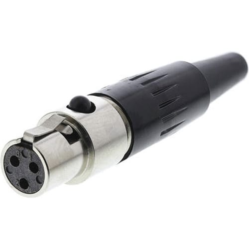 Switchcraft TA3FX Female 3-Pin Tini-QG Mini-XLR Cable Connector (Nickel)