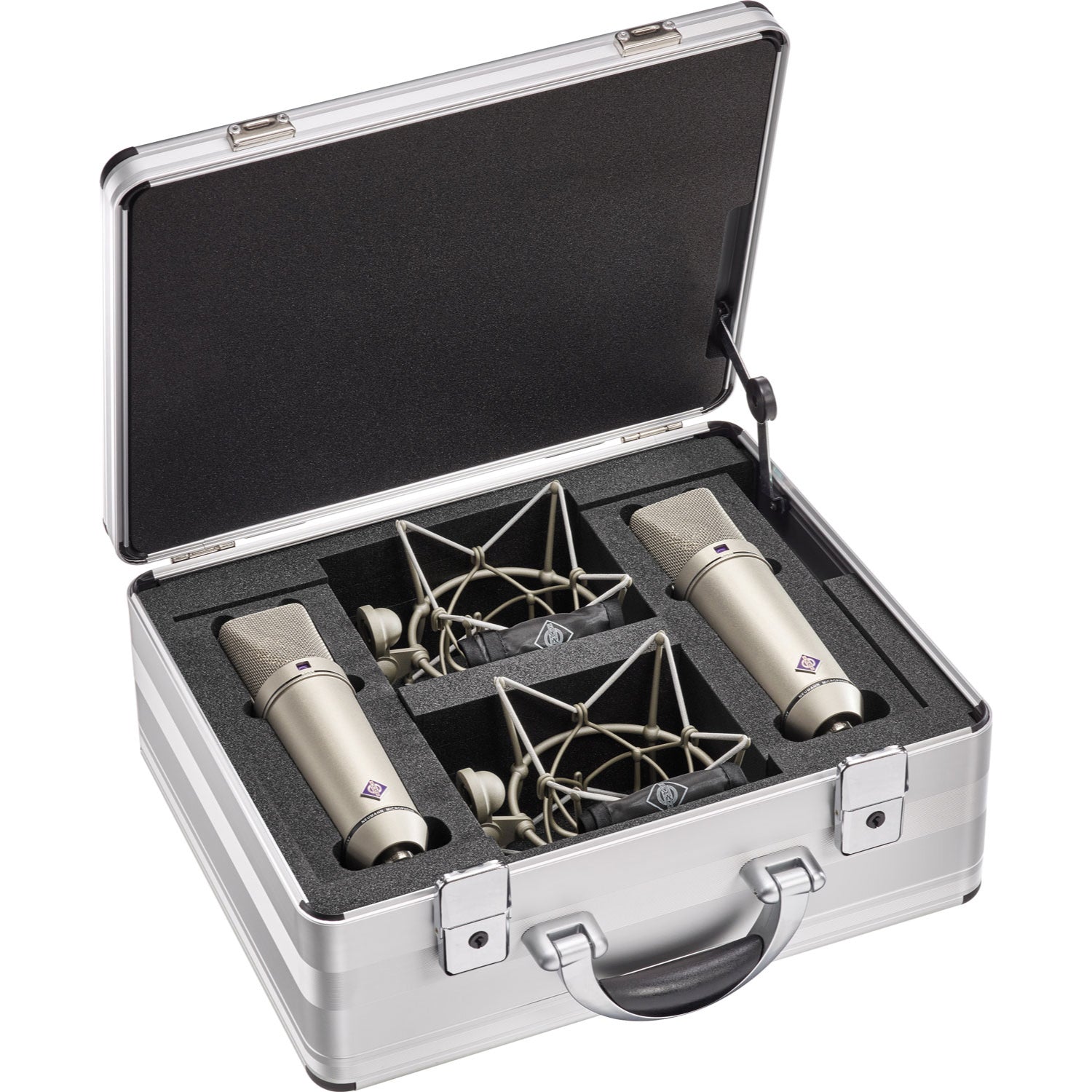 Neumann U 87 Ai ST Stereo Pair of Condenser Microphones (Nickel)