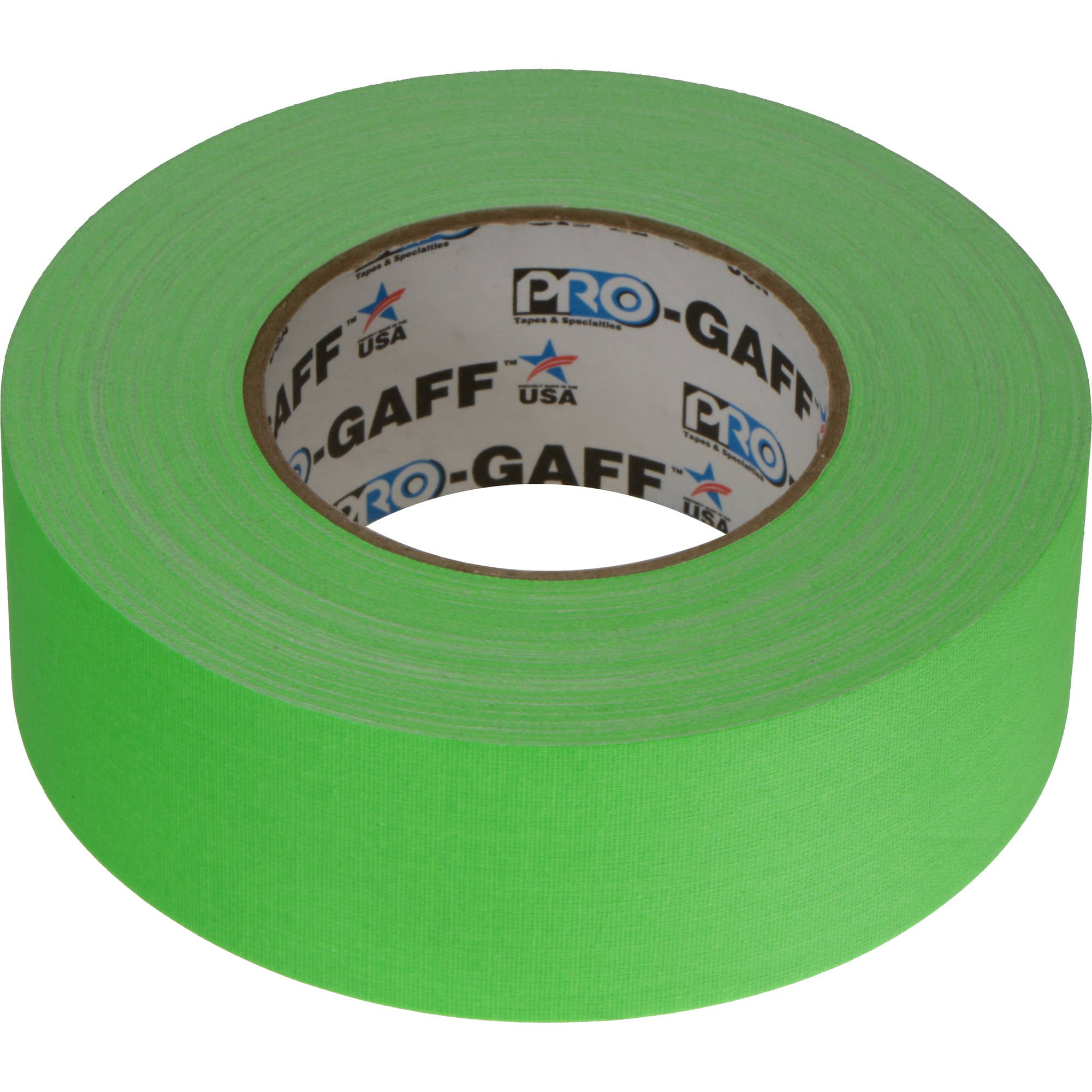 ProTapes Pro Gaff Premium Matte Cloth Gaffers Tape 2" x 50yds (Fluorescent Green)