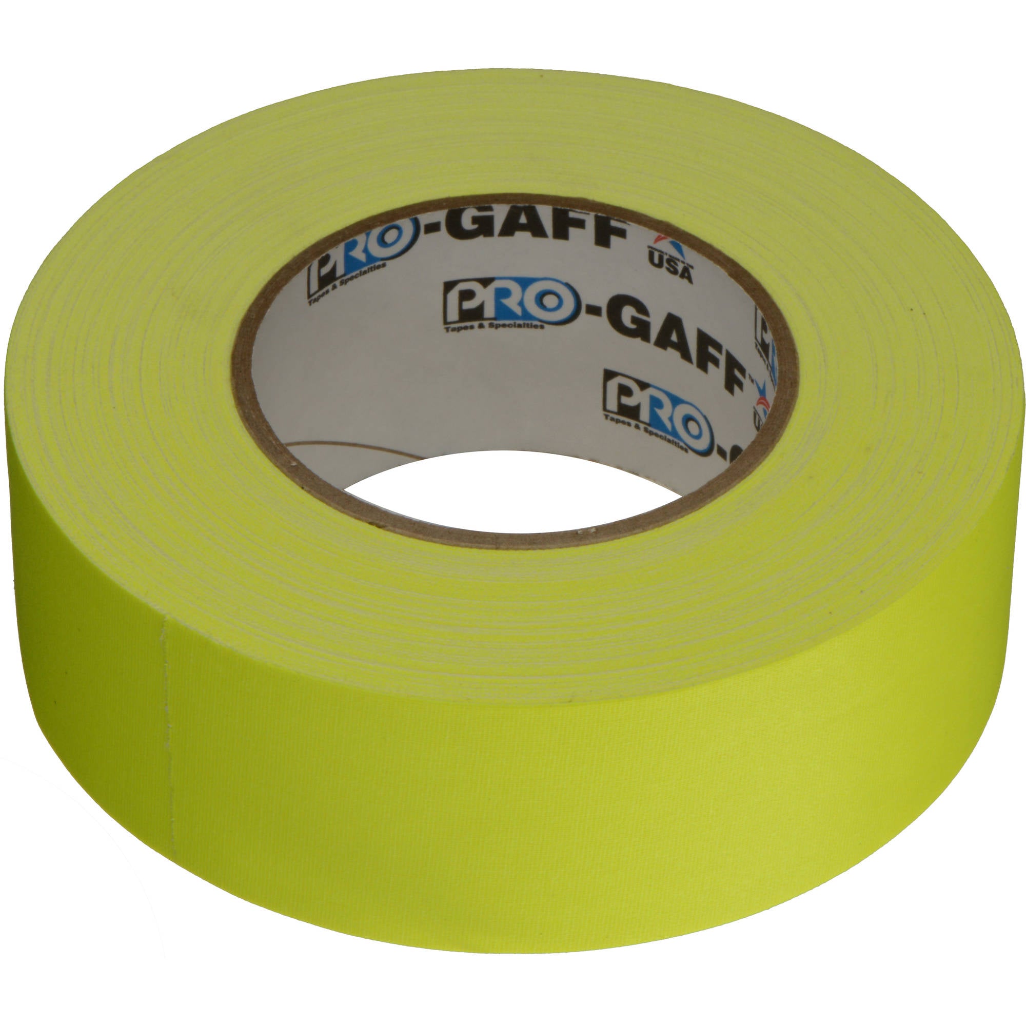 ProTapes Pro Gaff Premium Matte Cloth Gaffers Tape 2" x 50yds (Fluorescent Yellow)