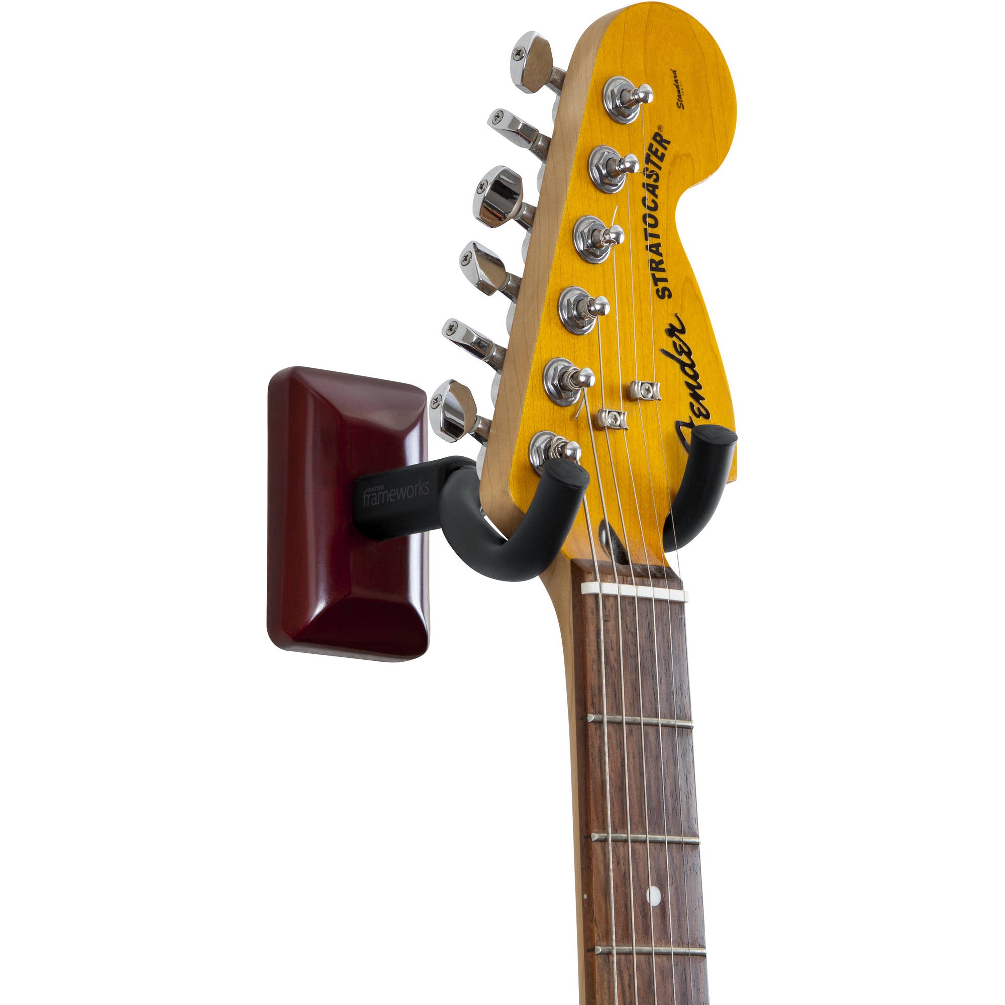 Gator Frameworks GFW-GTR-HNGRCHR Wall Mount Guitar Hanger (Cherry)