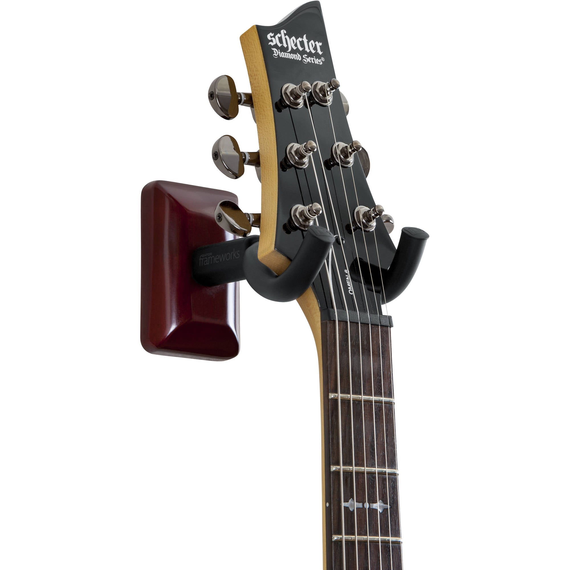 Gator Frameworks GFW-GTR-HNGRCHR Wall Mount Guitar Hanger (Cherry)