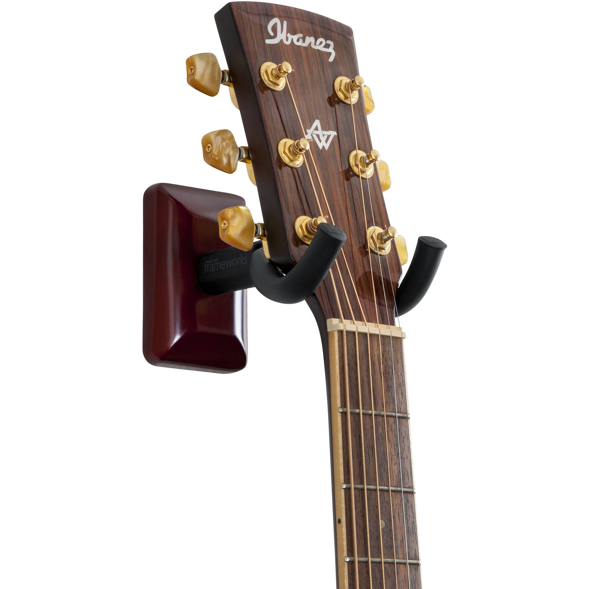 Gator Frameworks GFW-GTR-HNGRCHR Wall Mount Guitar Hanger (Cherry)