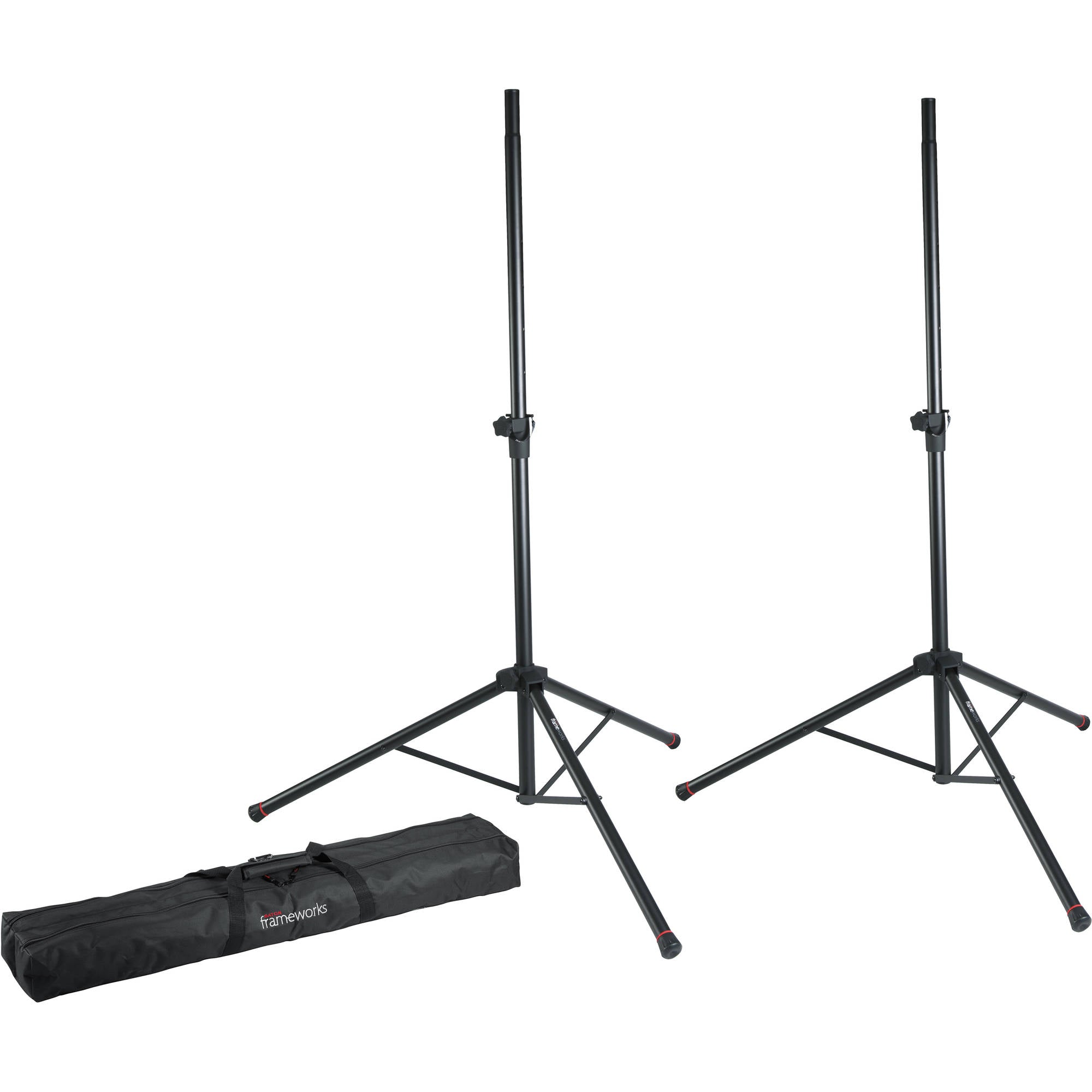 Gator Frameworks GFW-SPK-2000SET Pair of Standard Speaker Stands with Carry Bag