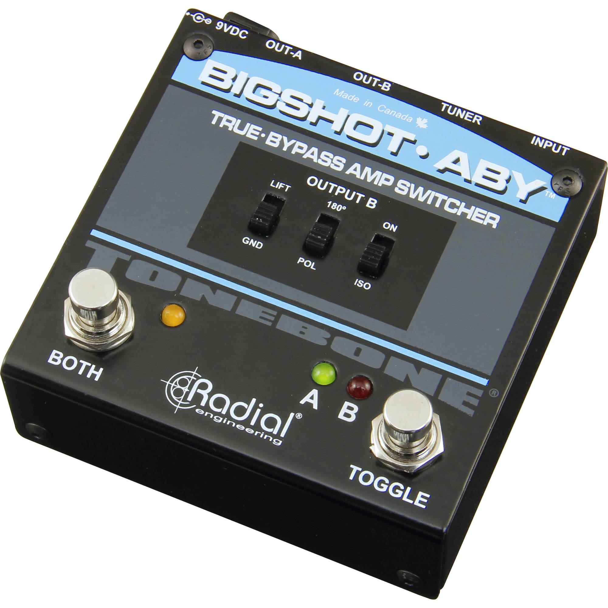 Radial Engineering BigShot ABY True-Bypass Amplifier Switcher with Tuner Out and LED Lights