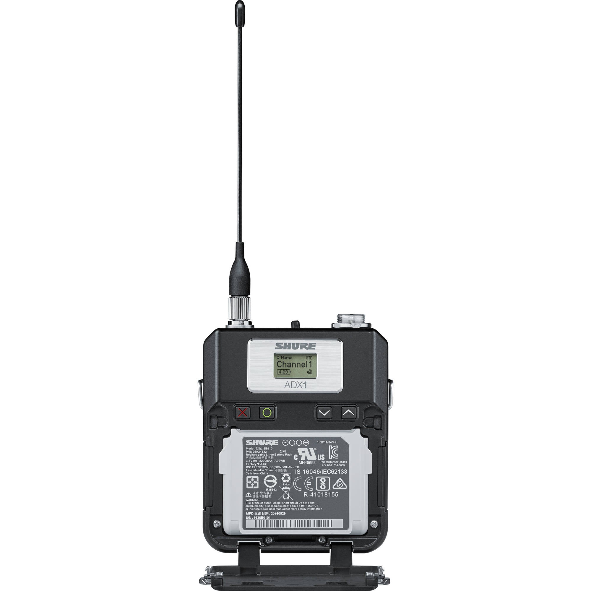 Shure ADX1 Axient Digital Wireless Bodypack Transmitter with TA4M (G57: 470-616 MHz)