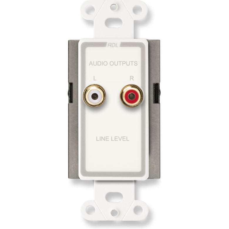 RDL D-A2 Line Output Assembly on Decora Plate (White)