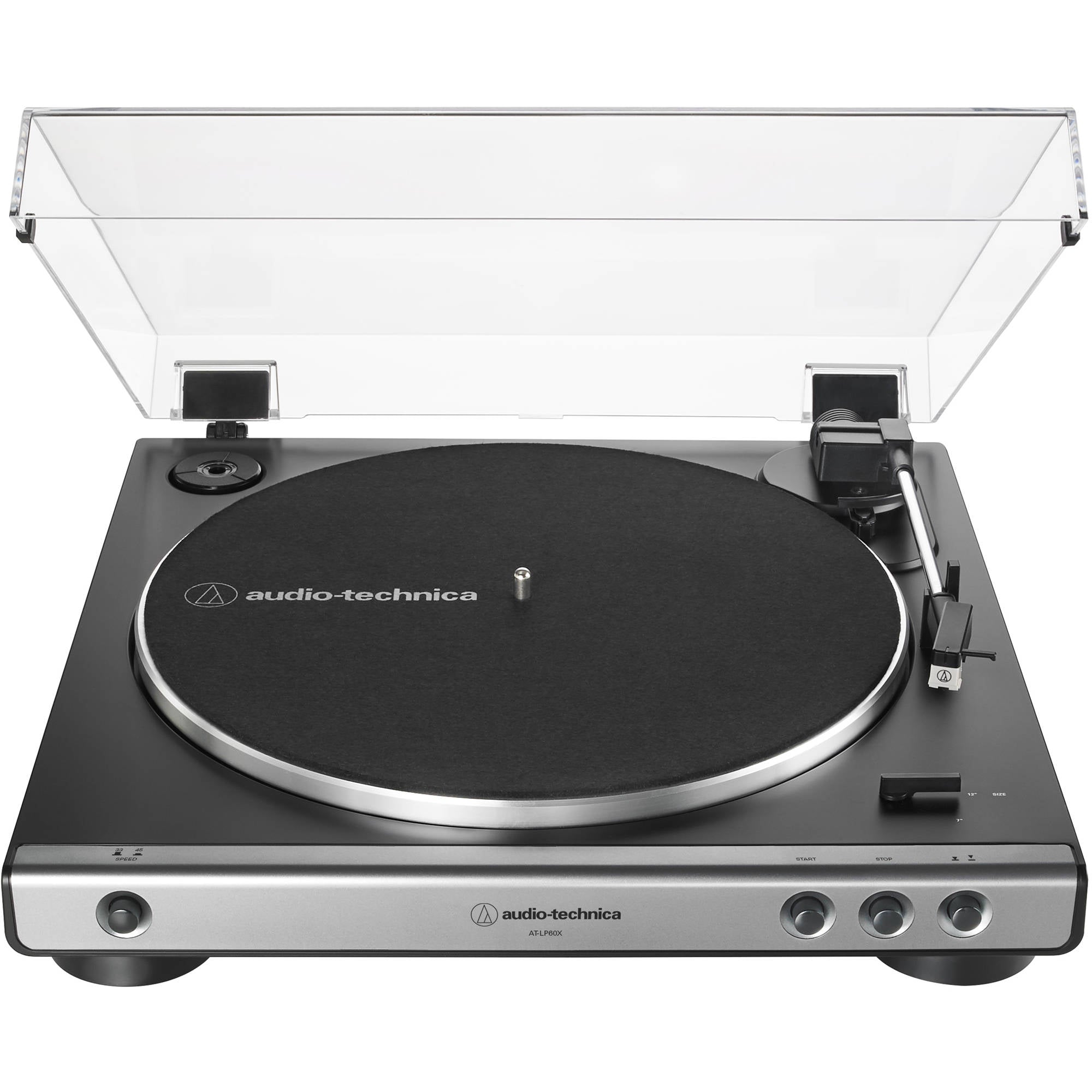 Audio-Technica AT-LP60X Fully Automatic Belt-Drive Turntable (Gunmetal & Black)