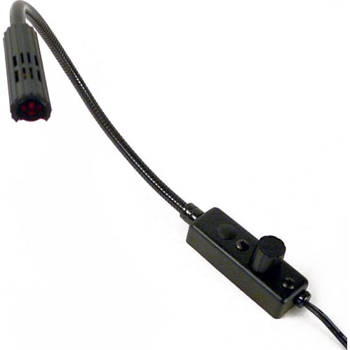 Littlite L-7/12E-LED Gooseneck Lampset with Red/White Light & Euro Power Supply (12")