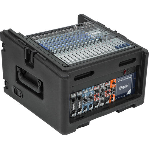 SKB 1SKB-R104W 10x4 Compact Rolling Rack Case (10U x 4U)