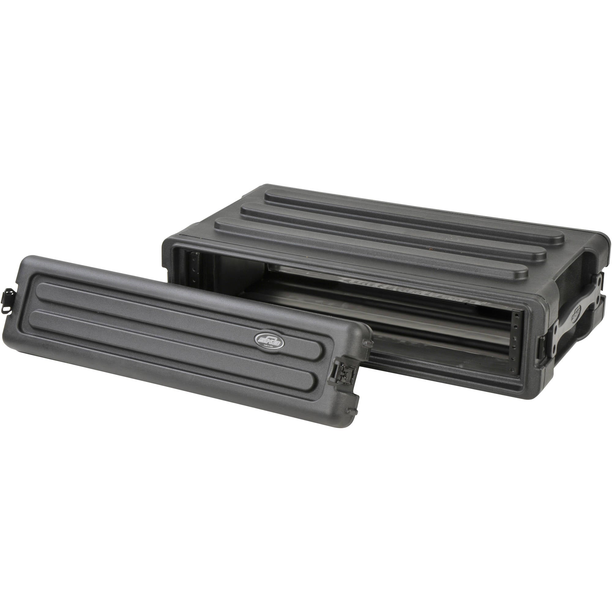 SKB 1SKB-R2S Roto-Molded Shallow Rack Case with Steel Rails (2U)