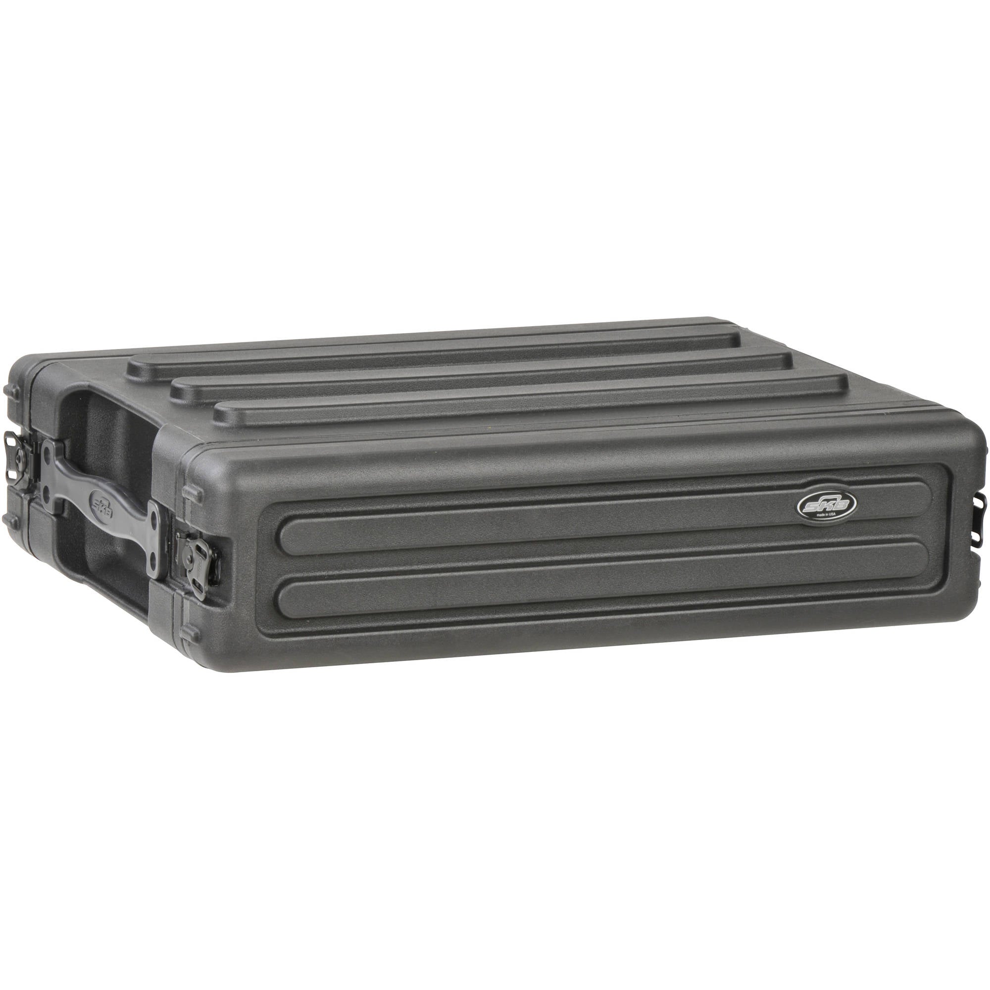 SKB 1SKB-R2S Roto-Molded Shallow Rack Case with Steel Rails (2U)