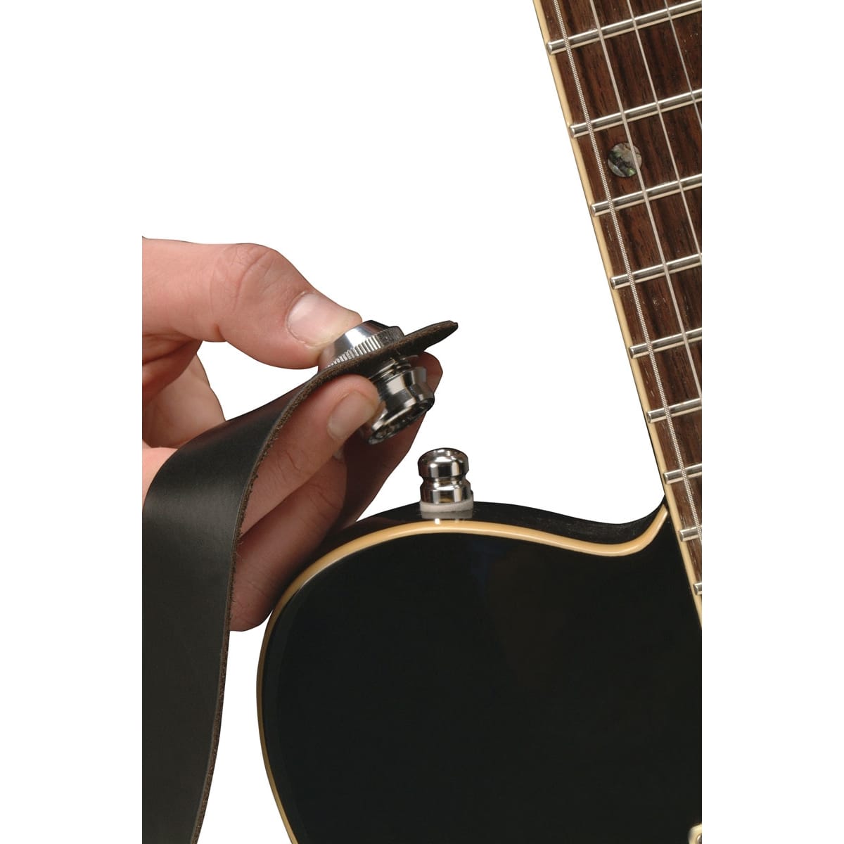 On-Stage NSL7200B Solid Brass Strap Lock (Black)