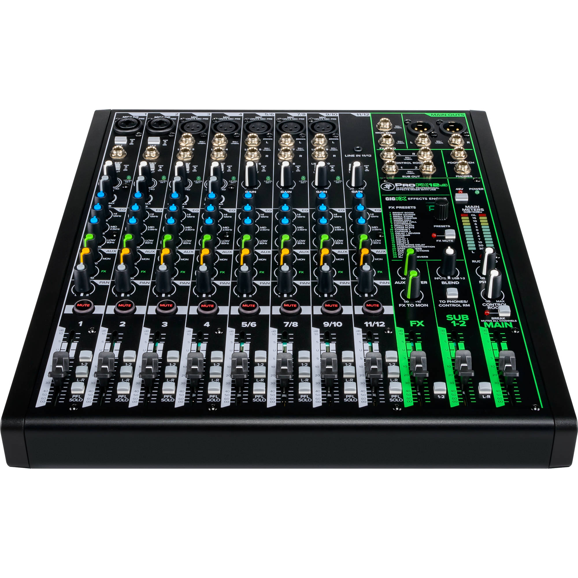 Mackie ProFX12v3 12-Channel Professional Effects Mixer with USB