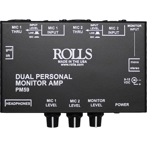 Rolls PM59 Dual Personal Monitor Amp