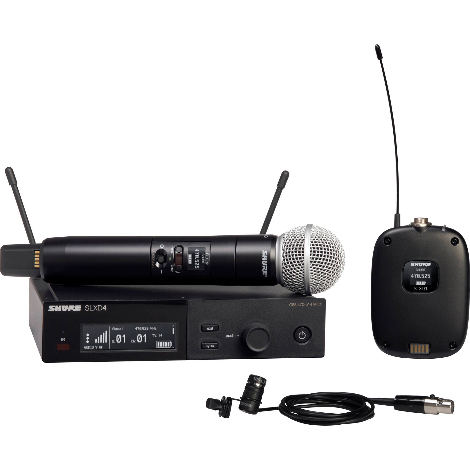 Shure SLXD124/85 Digital Wireless Combo Microphone System (J52: 558-616 MHz)