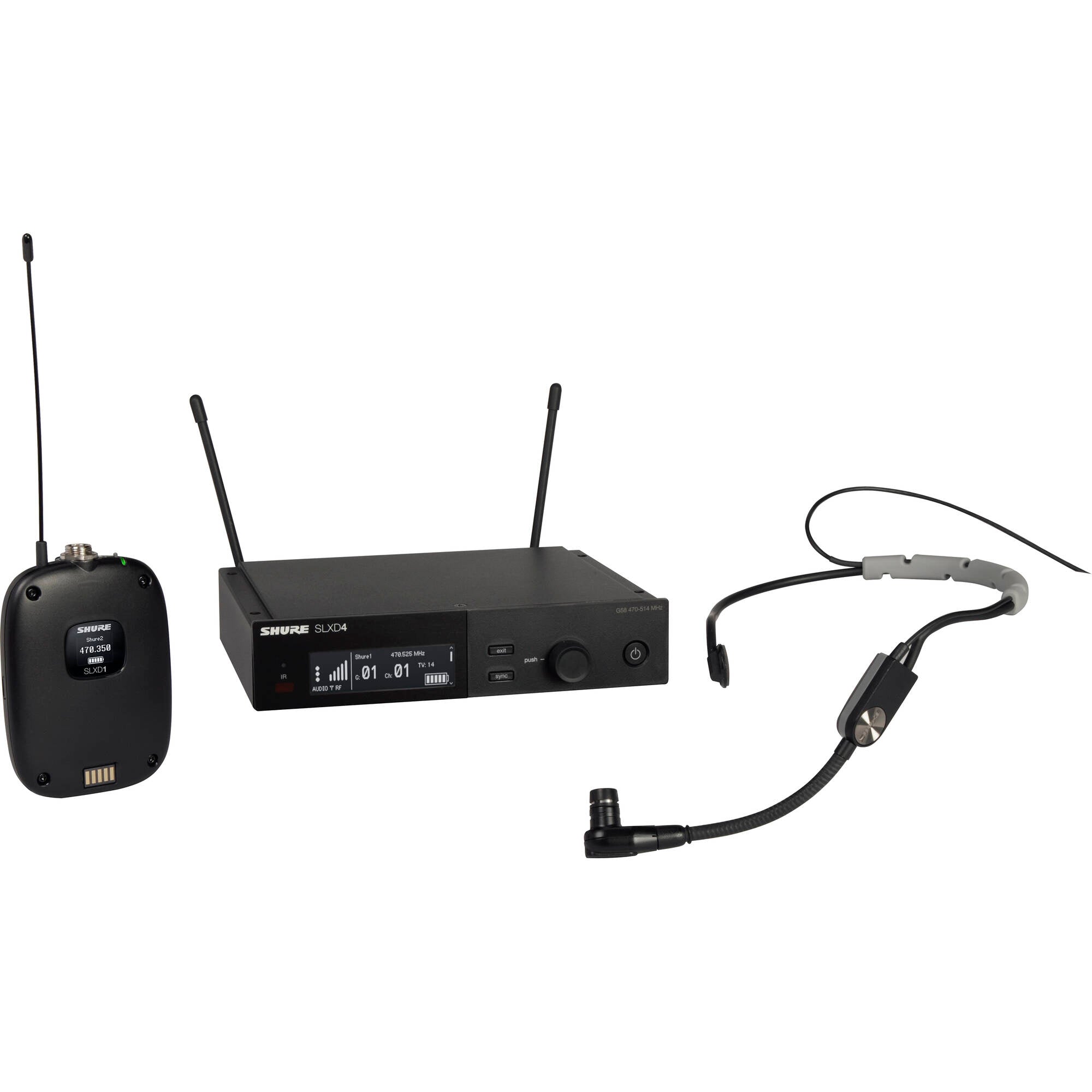 Shure SLXD14/SM35 Digital Wireless Cardioid Headset Microphone System (G58: 470-514 MHz)