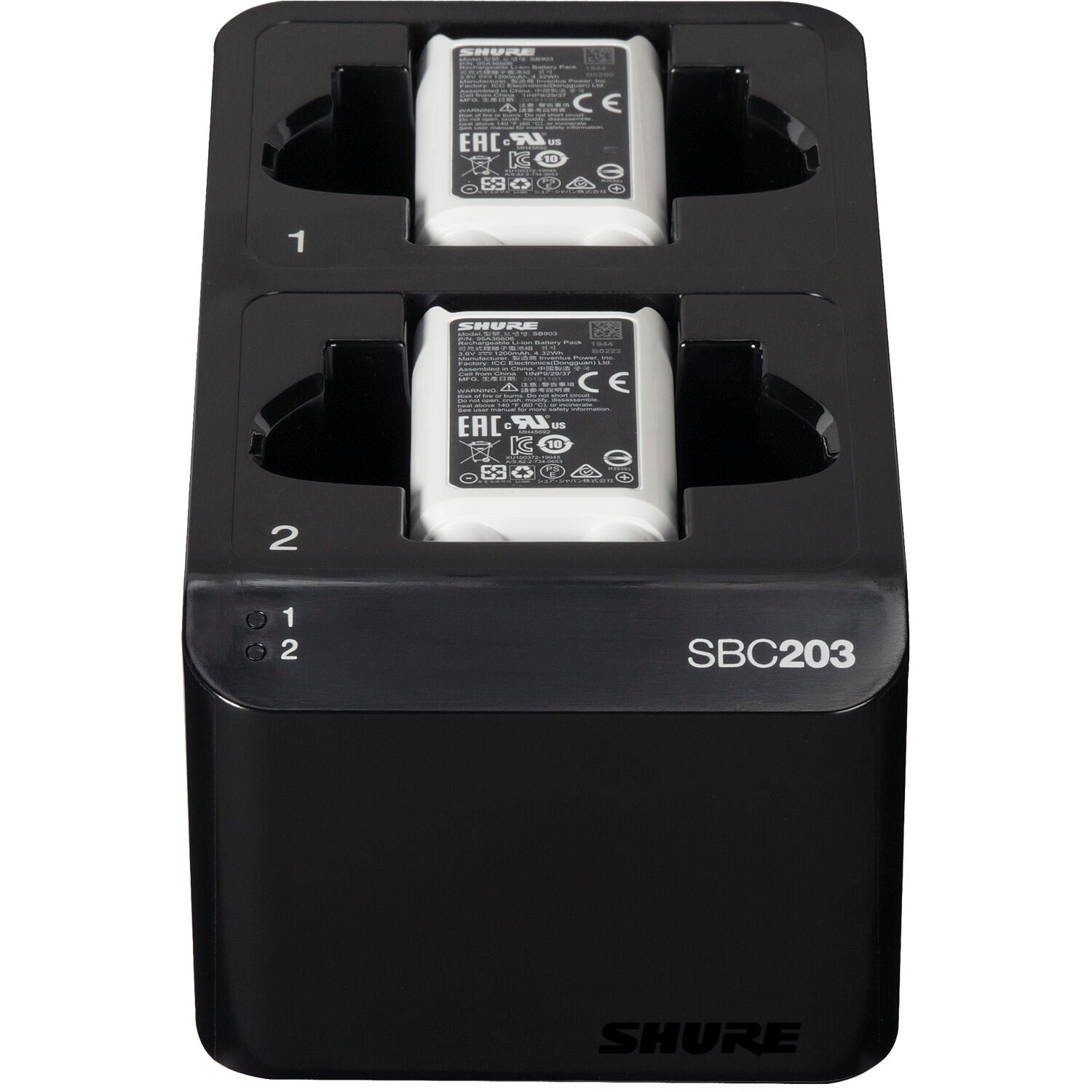 Shure SBC203 Dual-Docking Recharging Station for SB903 Batteries & SLX-D Transmitters