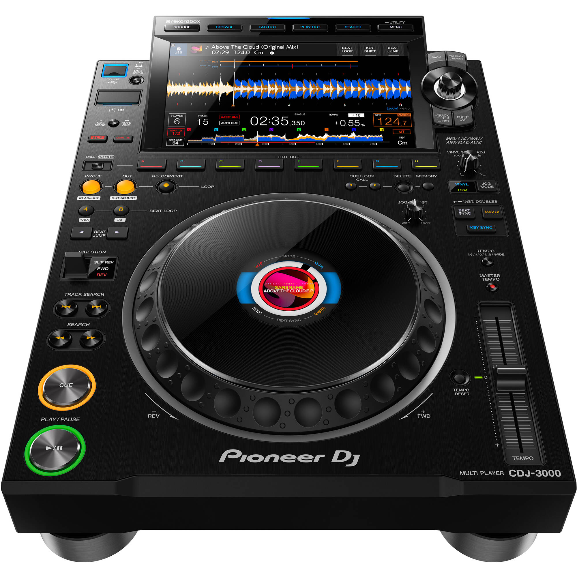 Pioneer DJ CDJ-3000 High-Resolution Pro-DJ Multiplayer (Black)