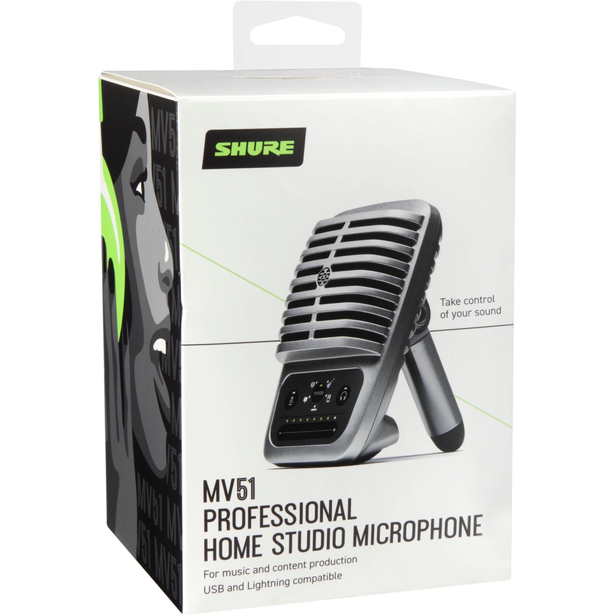 Shure MOTIV MV51-DIG Large-Diaphragm Cardioid USB Microphone for Computers and iOS Devices (Silver)